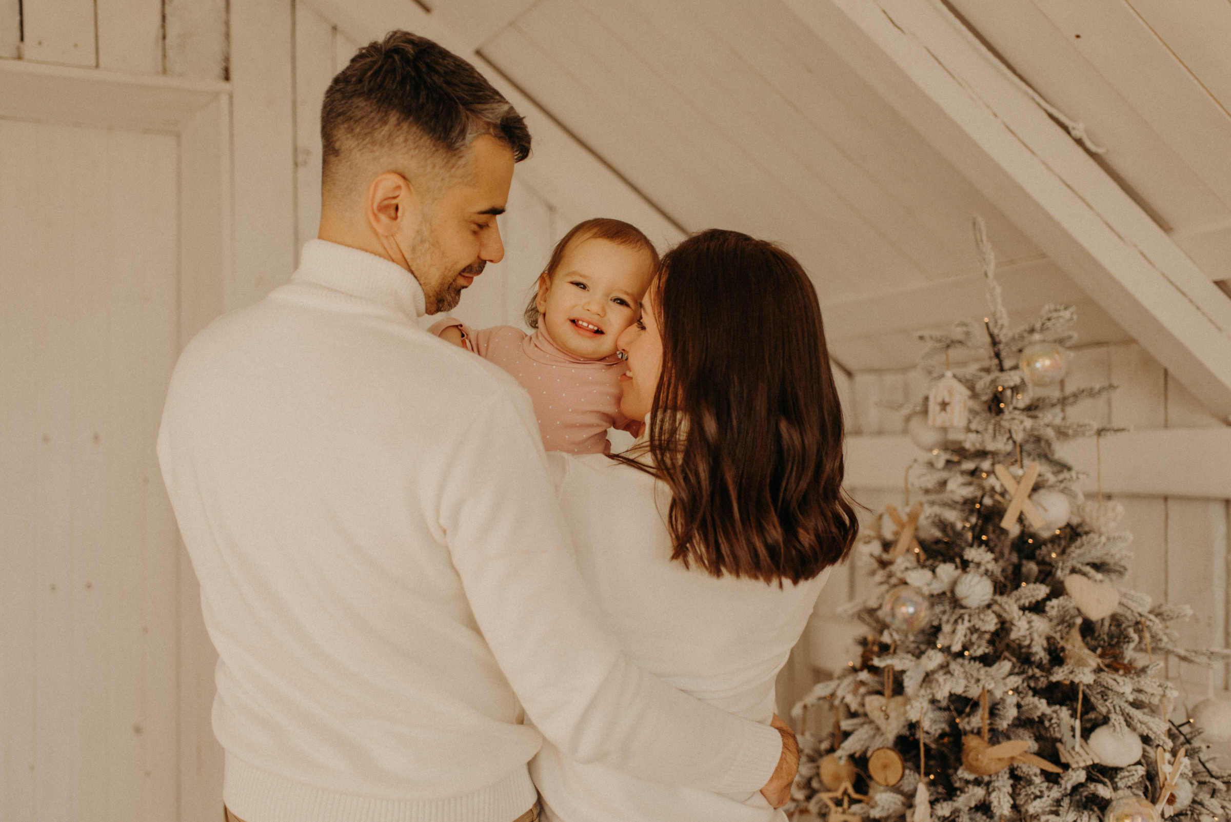 семейная новогодняя фотосессия в студии