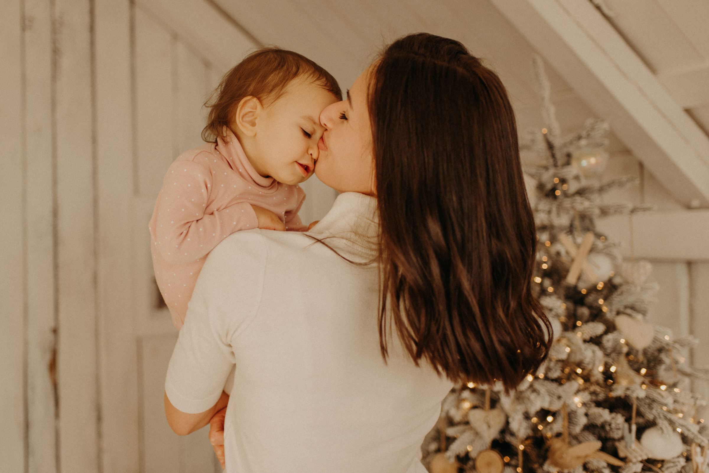 семейная новогодняя фотосессия в студии