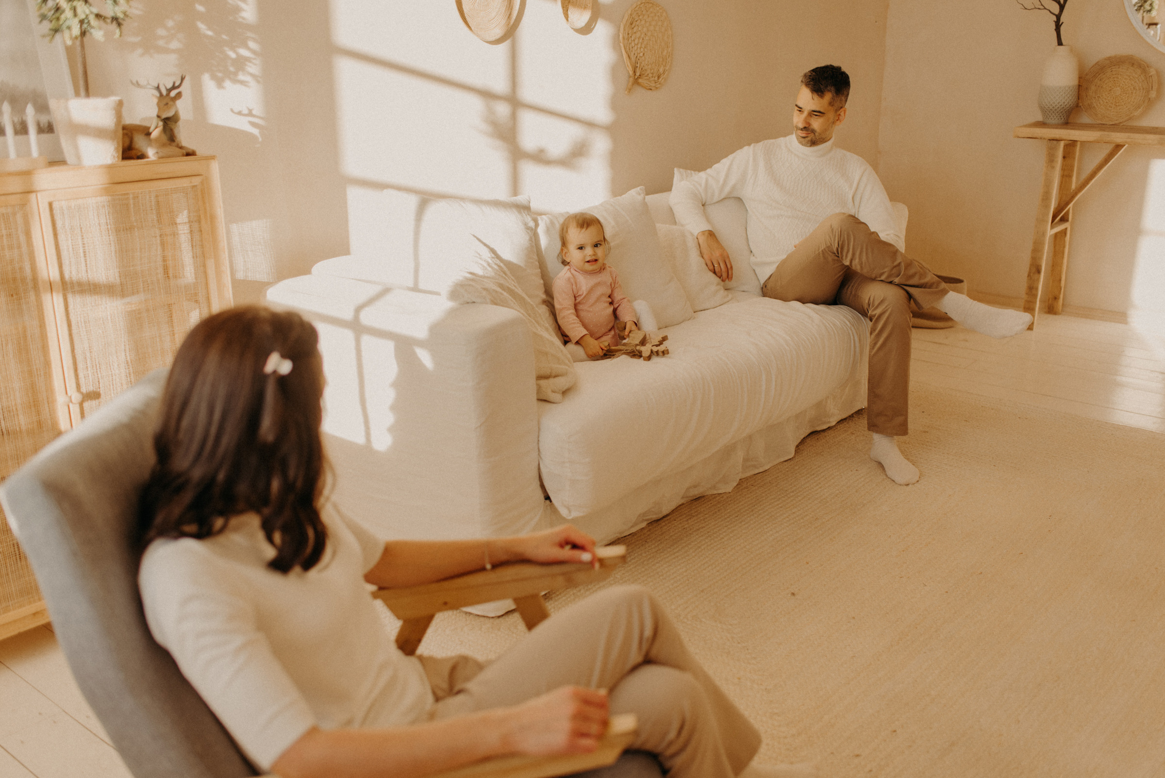 семейная новогодняя фотосессия в студии