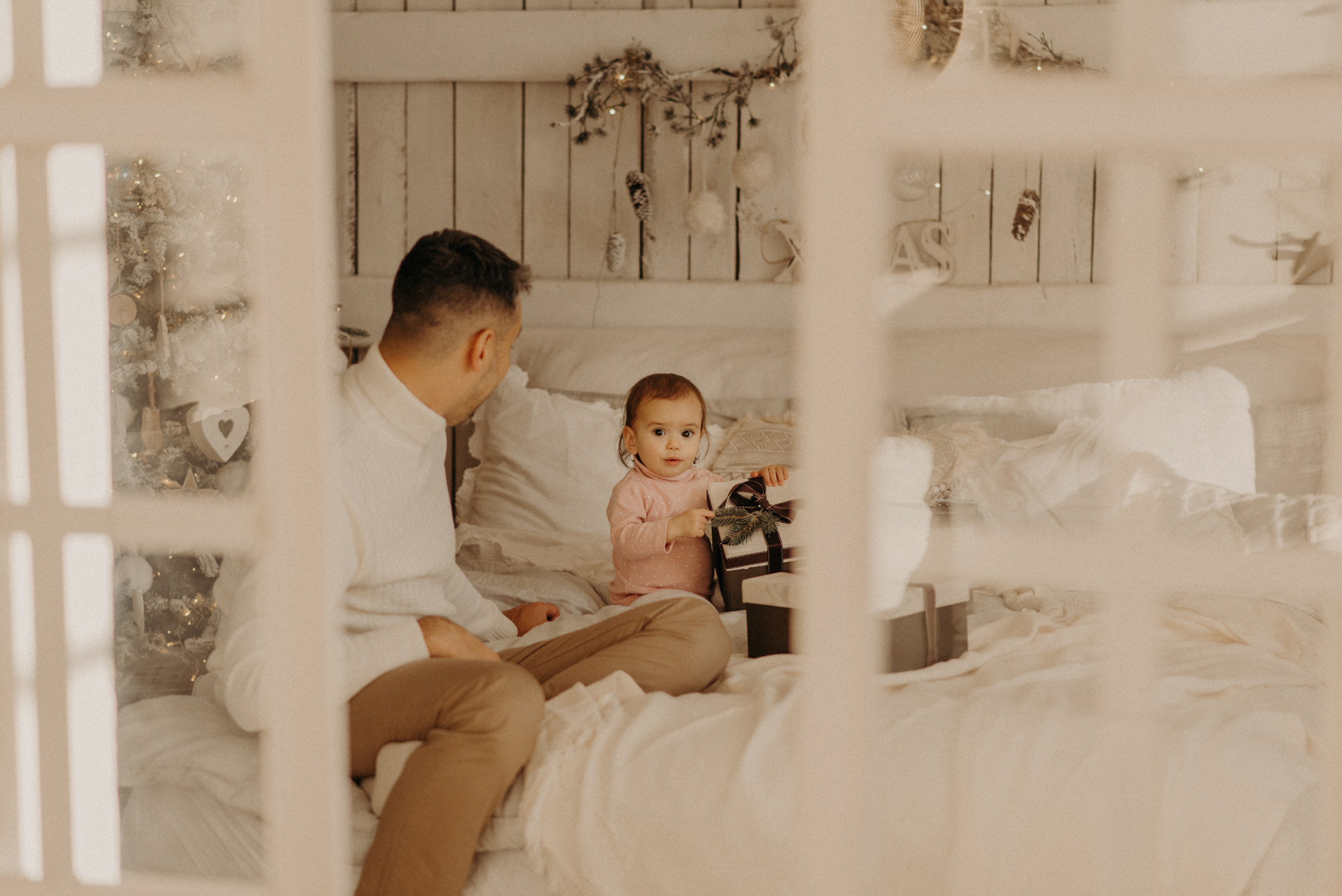 семейная новогодняя фотосессия в студии