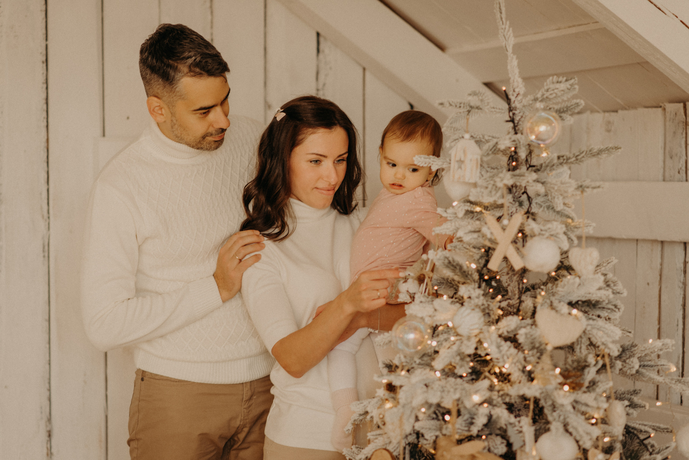 семейная новогодняя фотосессия в студии