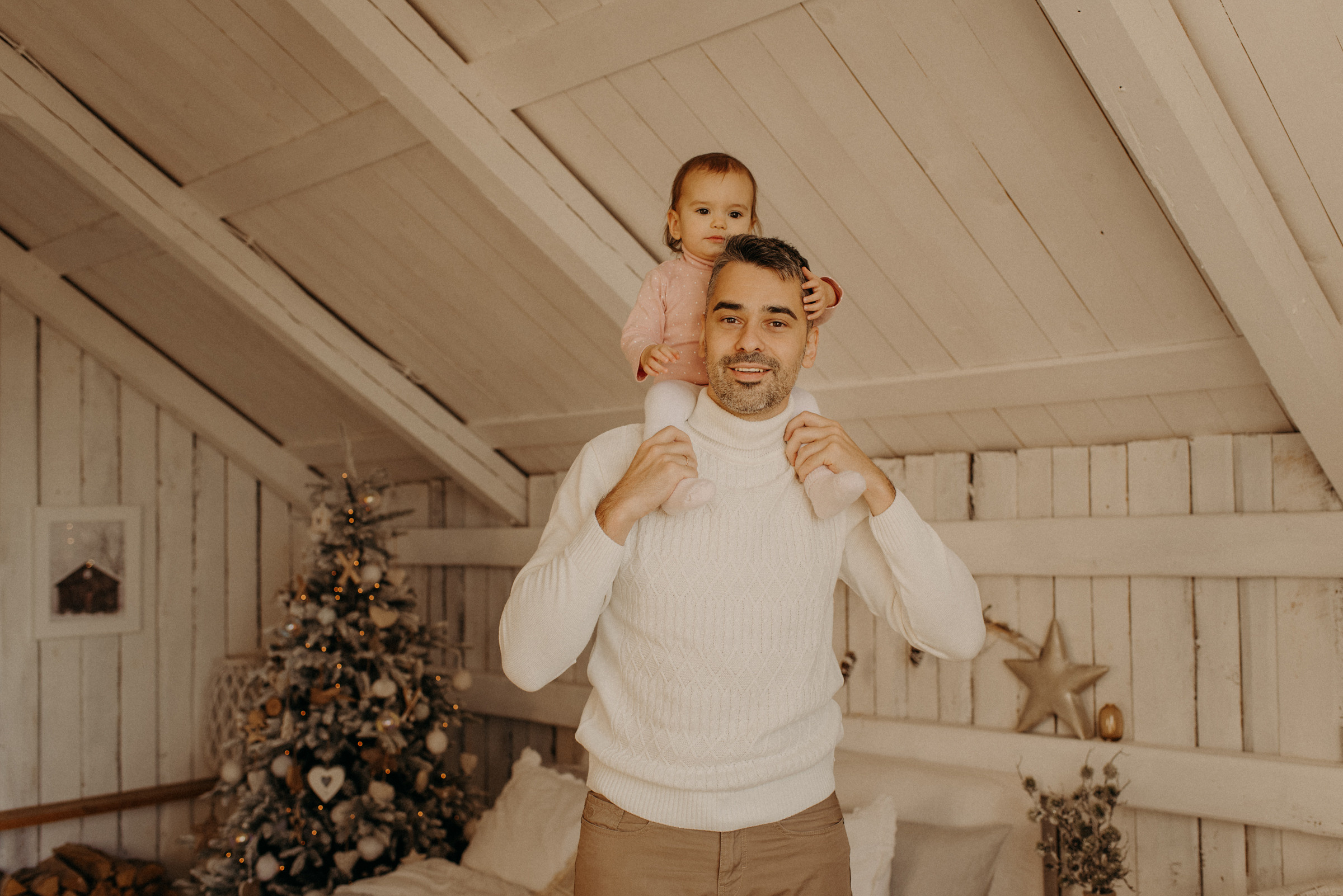 семейная новогодняя фотосессия в студии