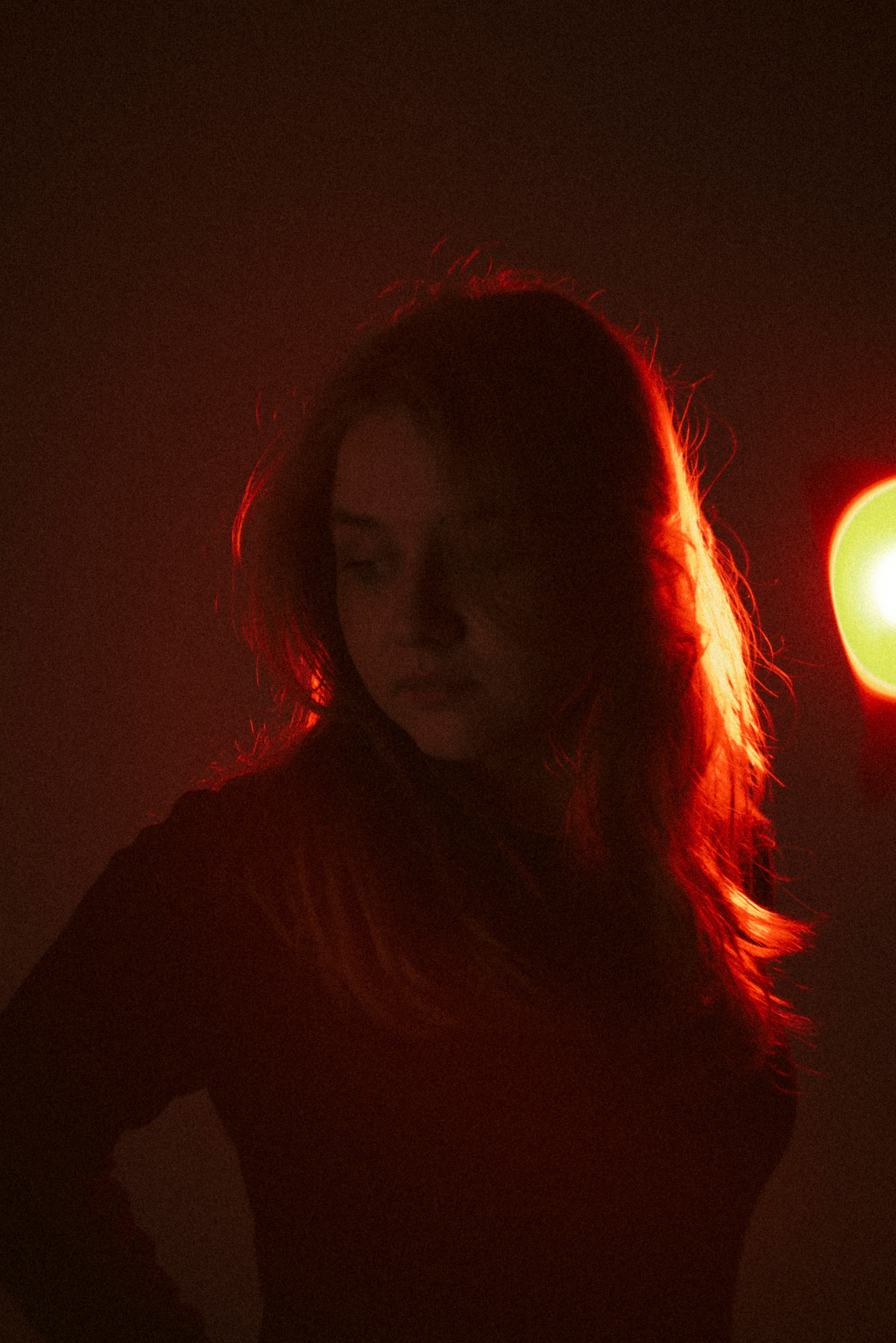 Minimalistic photoshoot in studio with colourful light. Katya Che | Photographer | Beograd