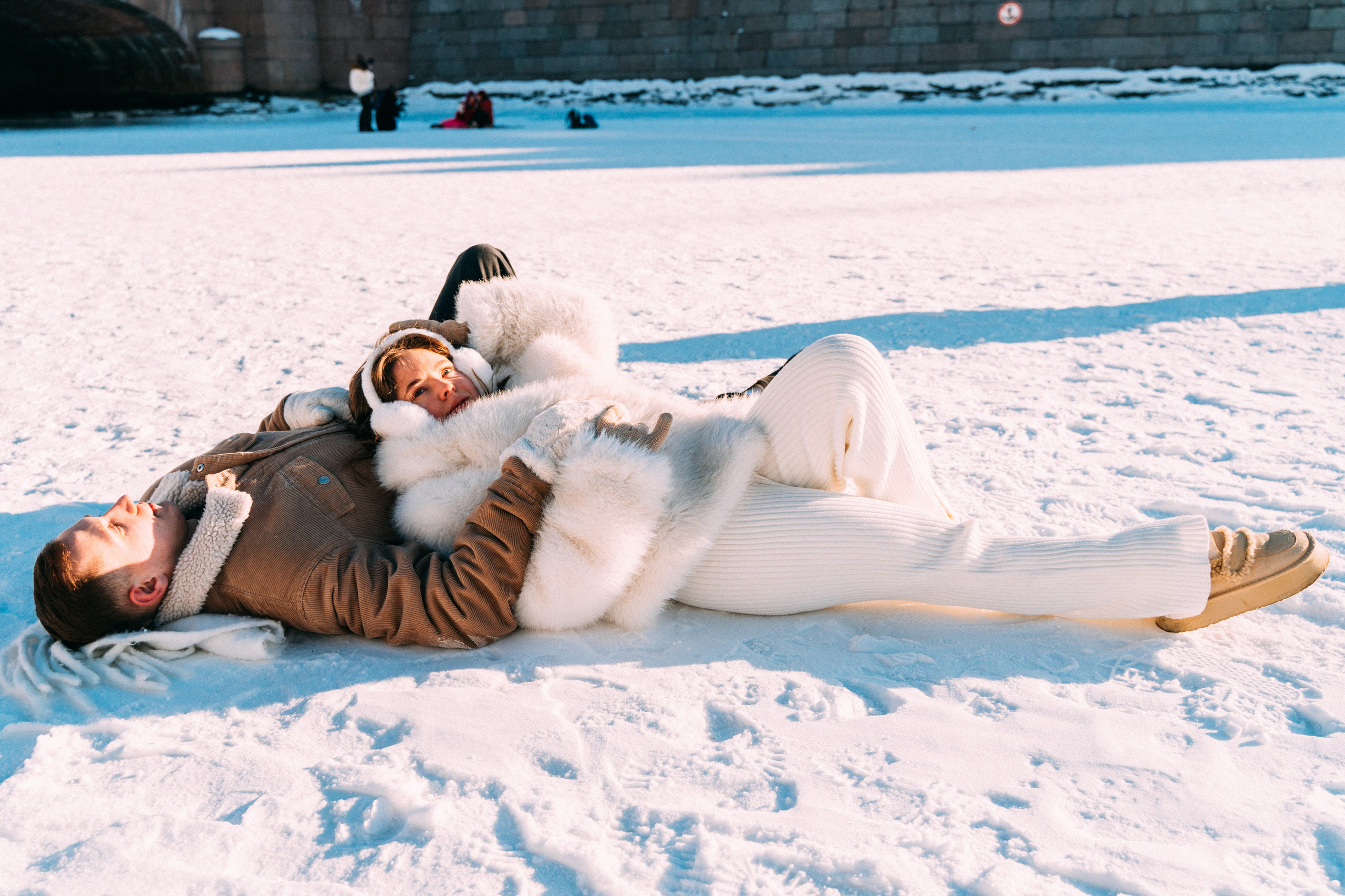 Лавстори на льду по рекам и каналам Санкт-Петербурга