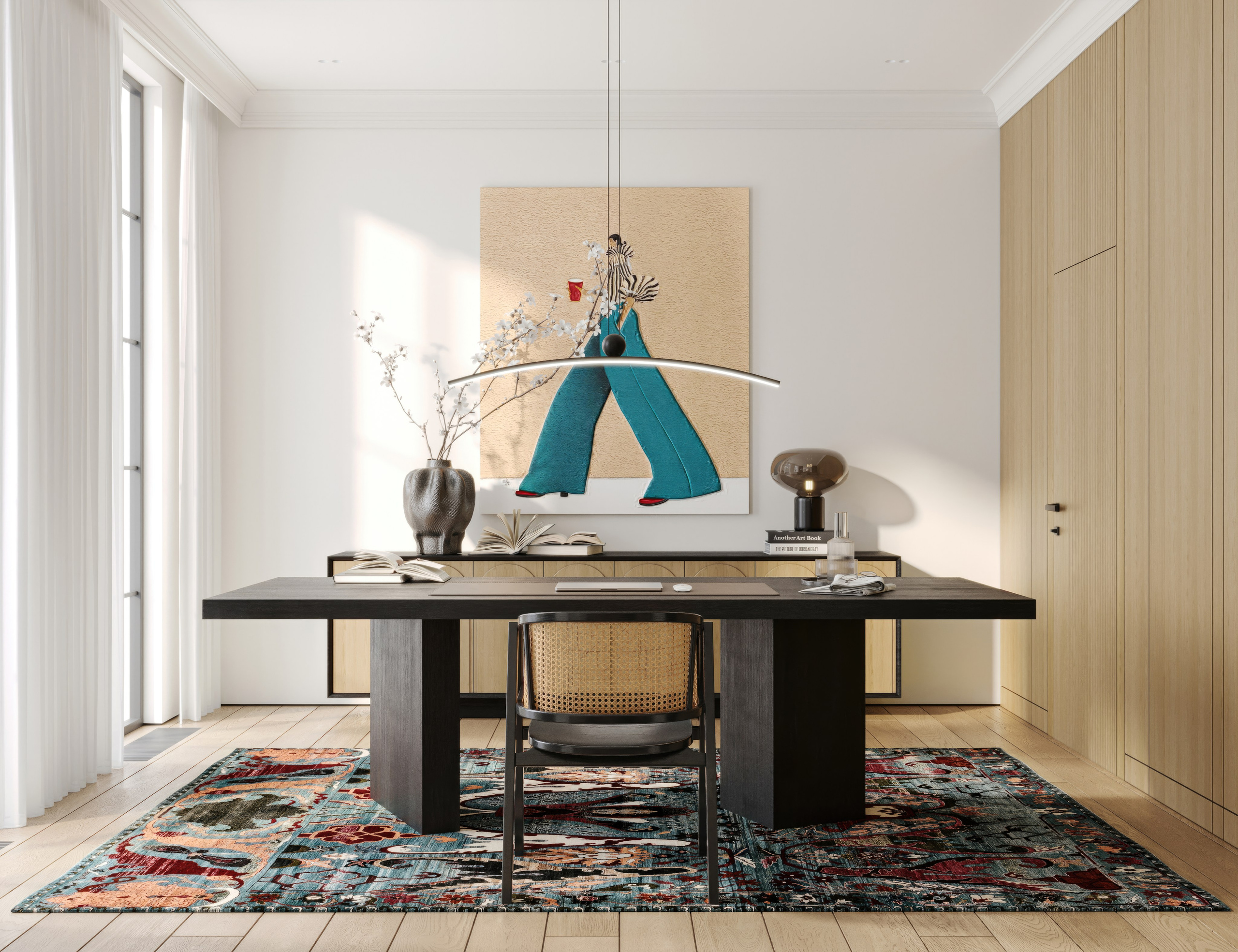 Кабинет. 3D визуализация интерьера и архитектурной среды