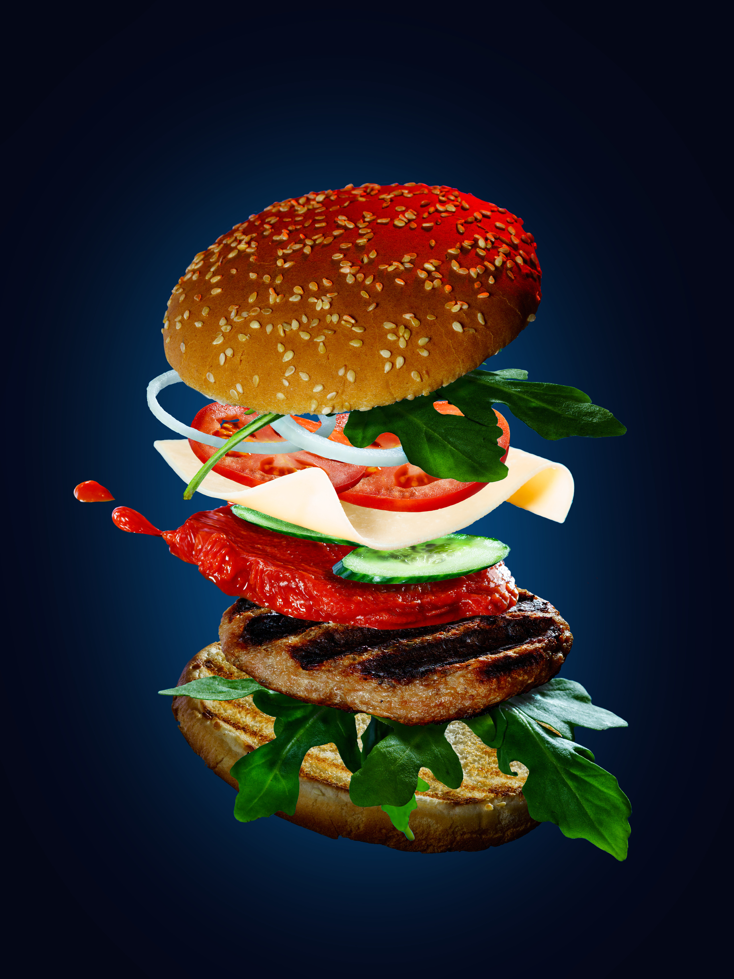 Рекламная фотосъемка гамбургеров