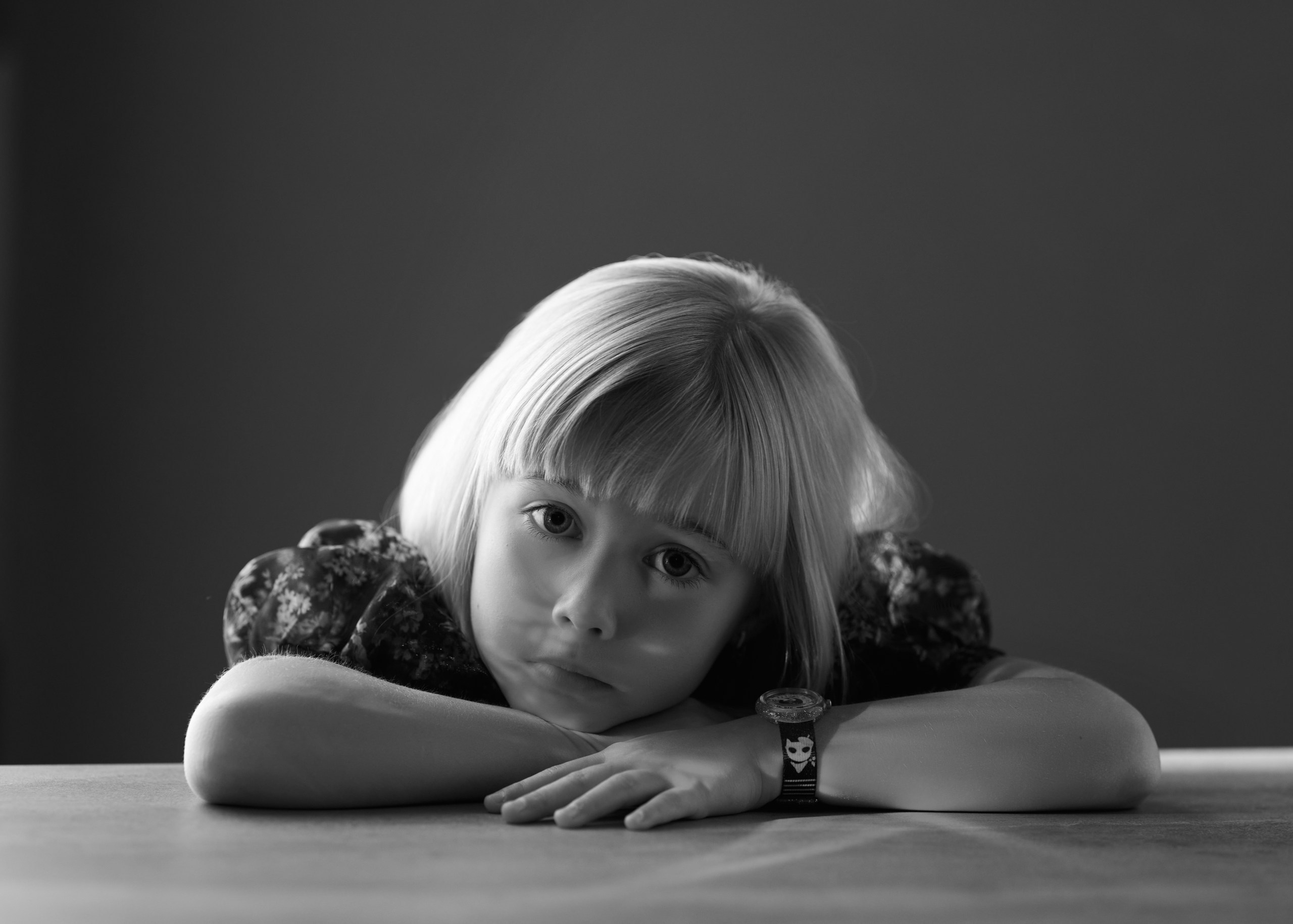 Детская черно-белая съемка