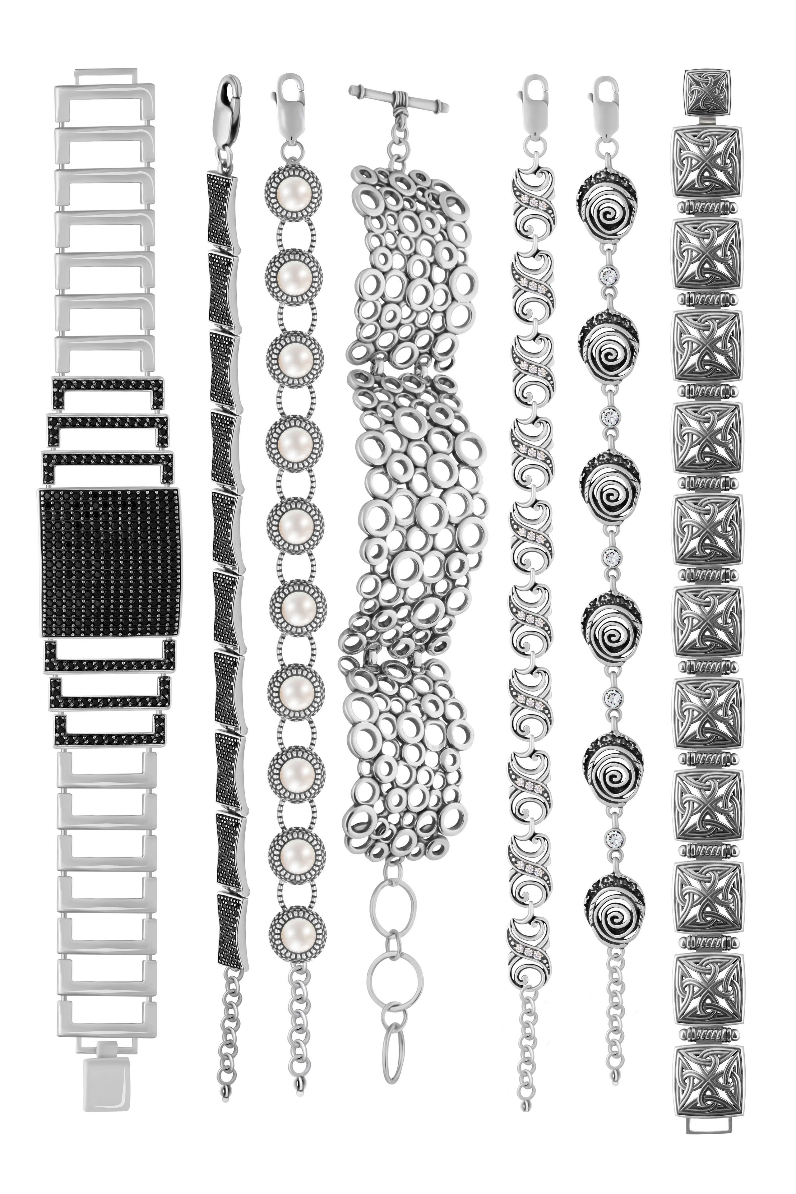 Серебрянные браслеты для компании «Серебрянный каприз». Фотограф Сергей Феденко