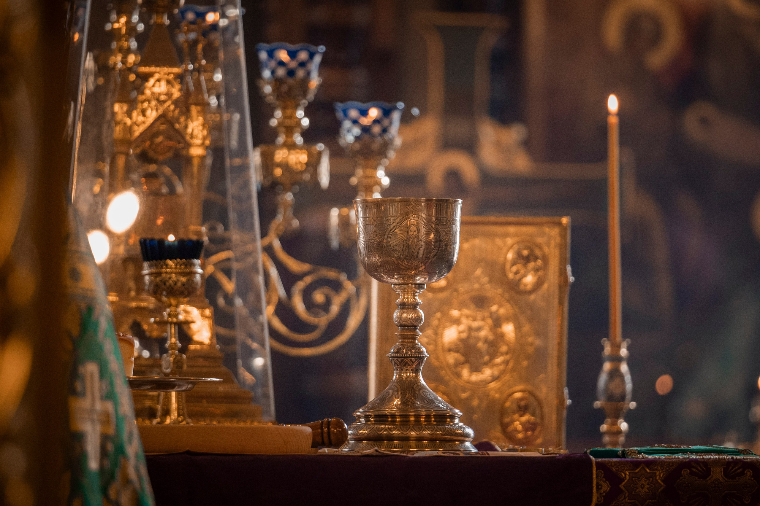 Богородский храм. Вход Господень в Иерусалим. Божественная литургия. Антон и Татьяна Денисенко — В храме