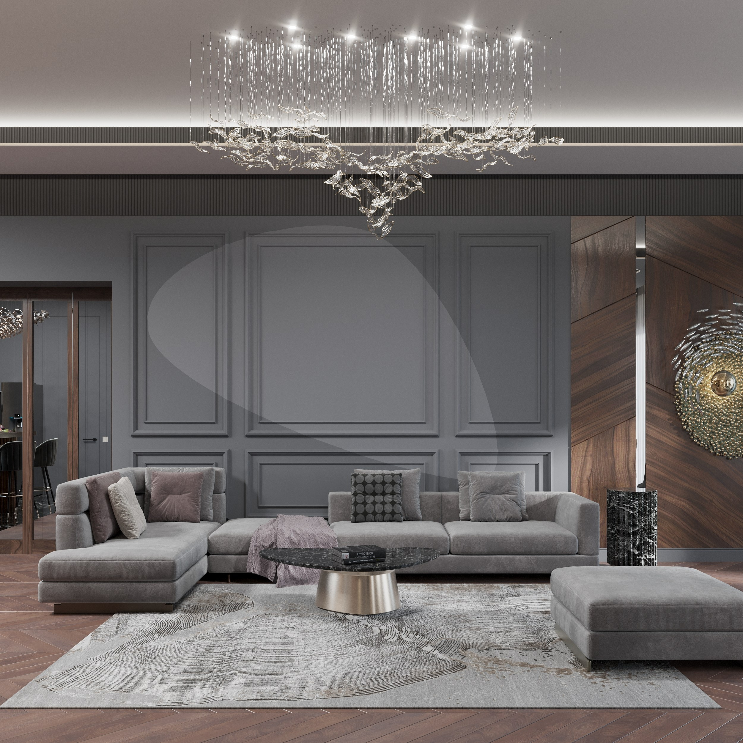 Дом в Новотиторовской — визуализация роскошного особняка. 3Д Визуализация Интерьера и Архитектуры