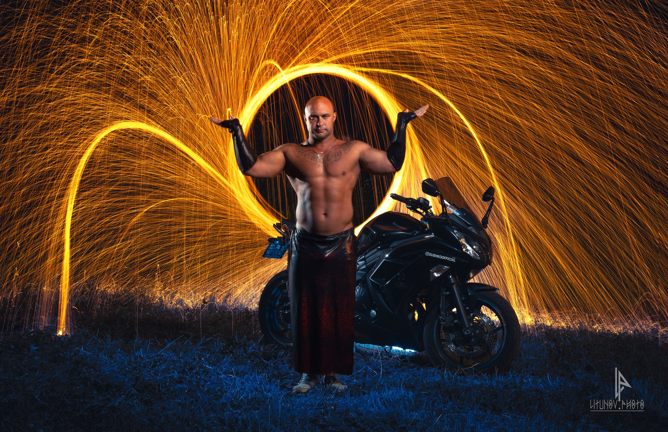 Мотопортрет. Фотосессия с мотоциклом. Спортивный и репортажный фотограф Дмитрий Литунов Москва