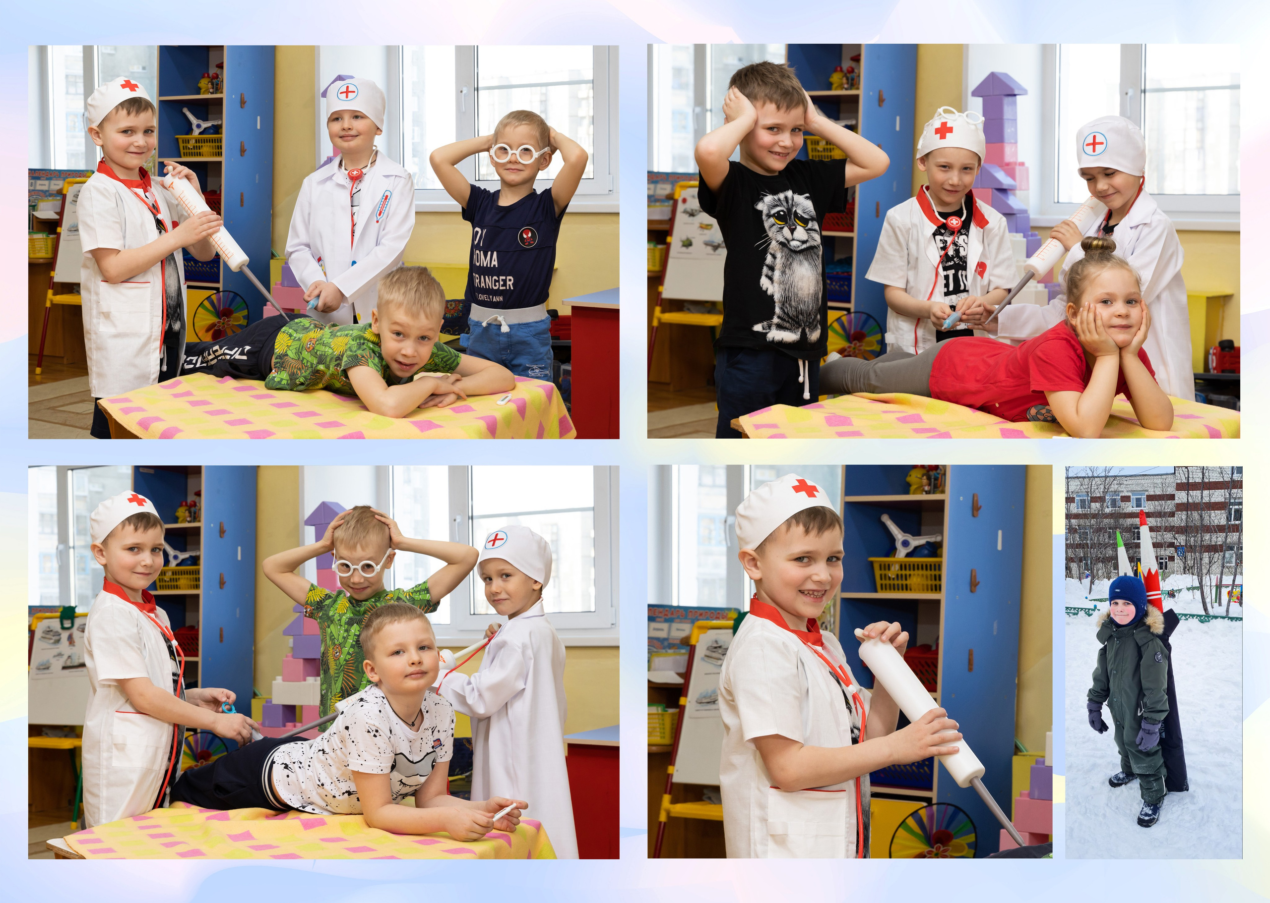 Детские сады. Выпускные альбомы. Детская сюжетная съемка