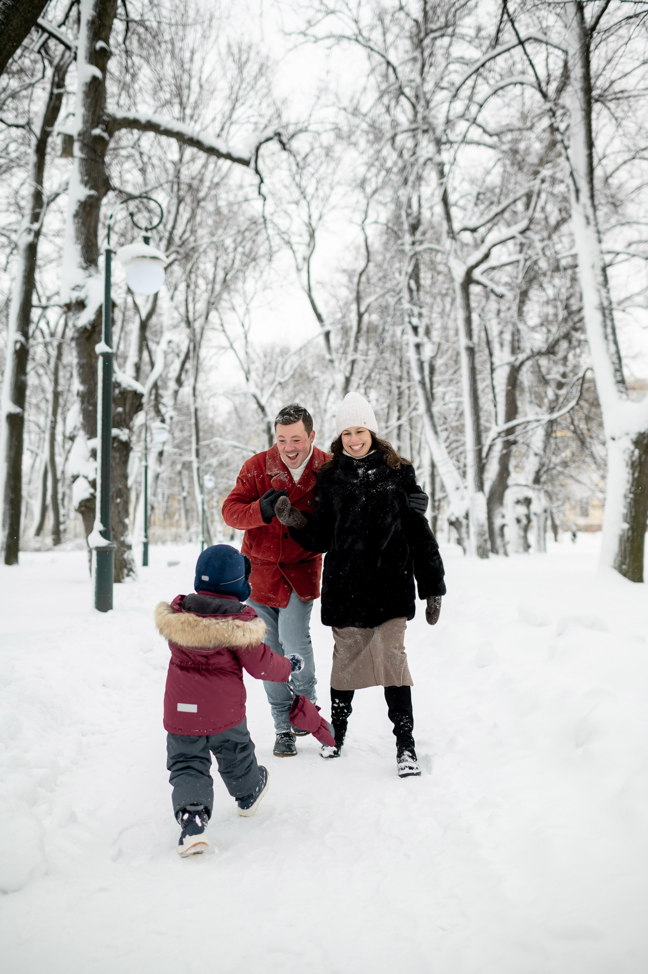 Зимняя прогулка Валерия, Андрей и Егор. Портретный, семейный и свадебный фотограф в Санкт-Петербурге и в Пушкине Ширяев Денис