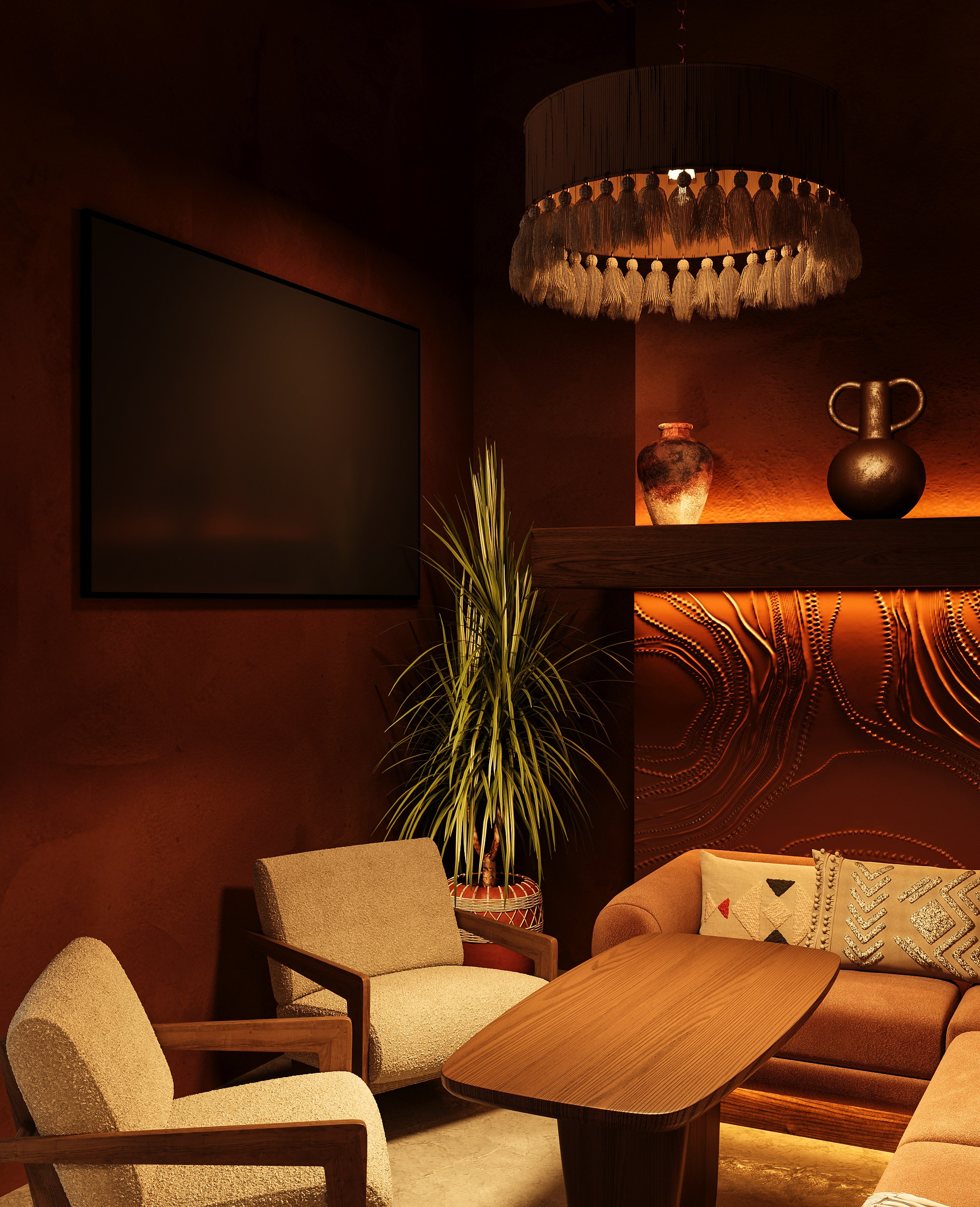 Кальянная Мята. Концепт и визуализация для One Two Home. 3D Визуализация