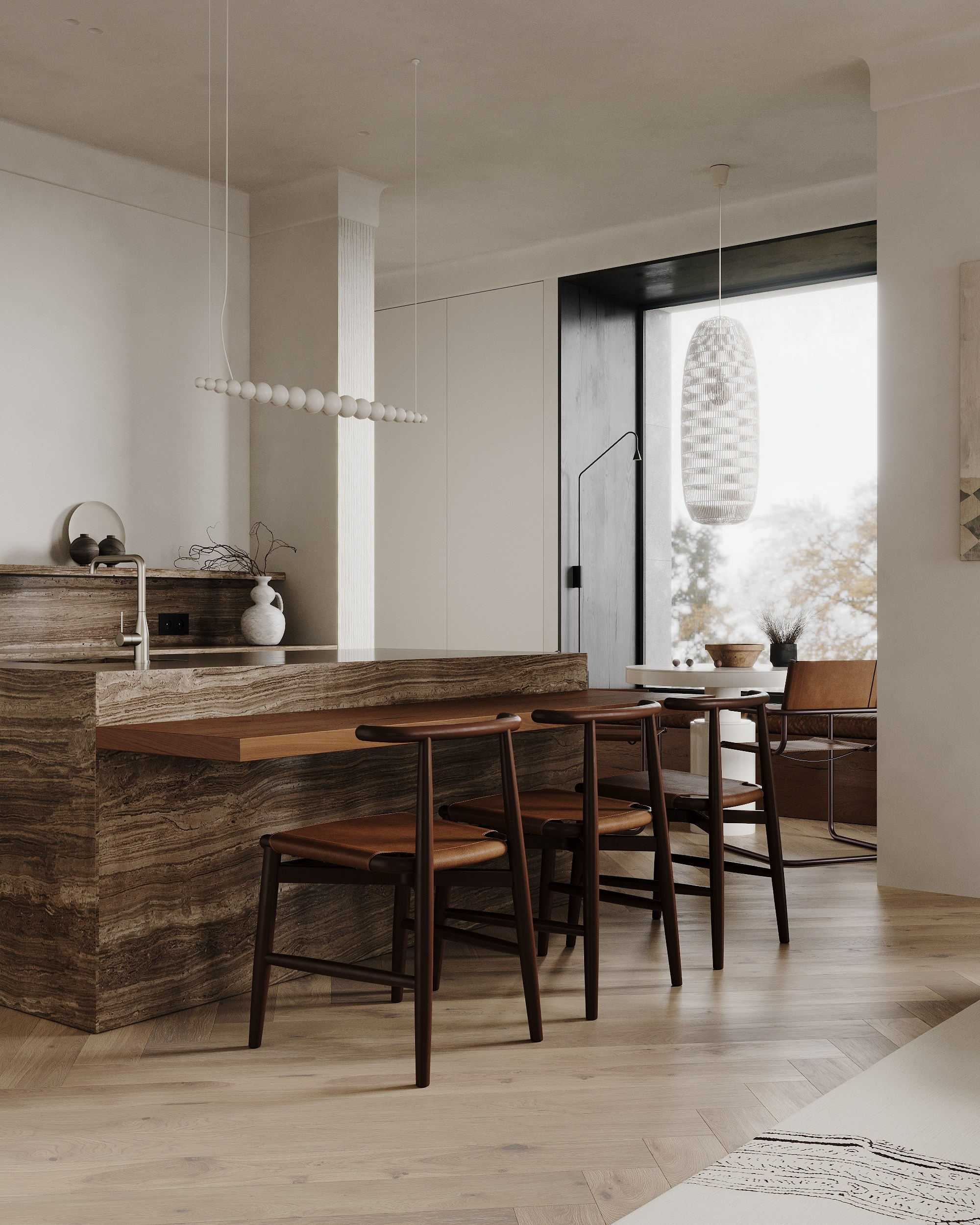 Кухня-гостиная. 3d визуализатор Валерия Романова