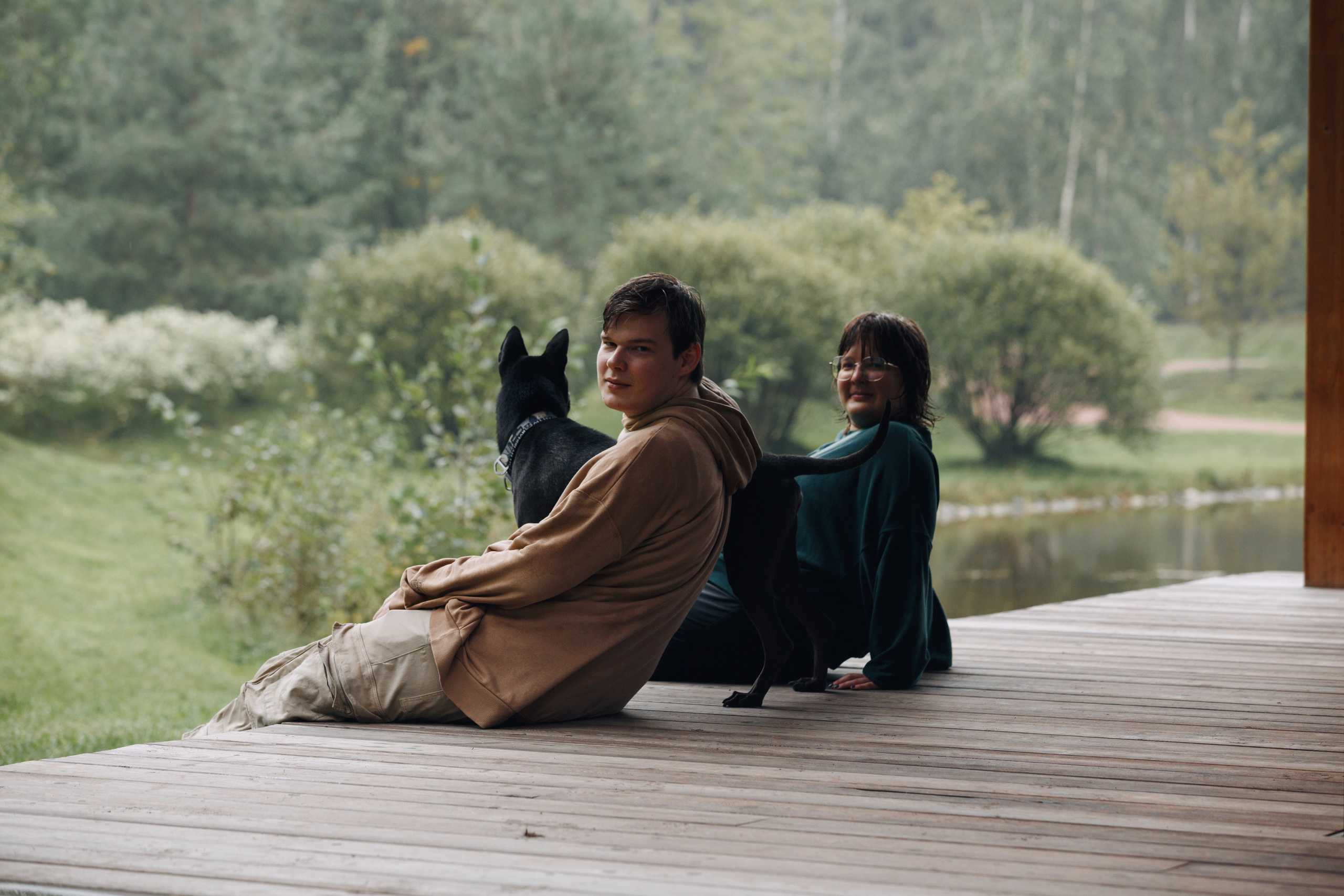 Рэкс, Лена и Вова в Мещерском. Фотограф анималист Кристина Карпова, Москва