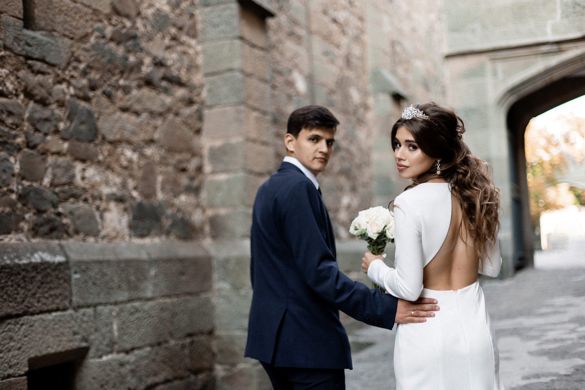Андрей и Катя - свадебная фотосессия в Воронцовском дворце. Свадебный фотограф, фотосъемка в Крыму, Севастополе, Симферополе, Ялте