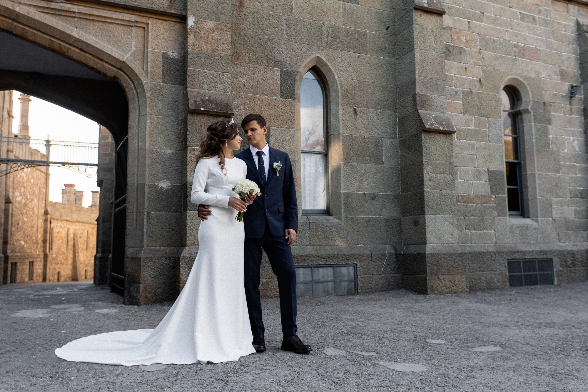 Андрей и Катя - свадебная фотосессия в Воронцовском дворце. Свадебный фотограф, фотосъемка в Крыму, Севастополе, Симферополе, Ялте