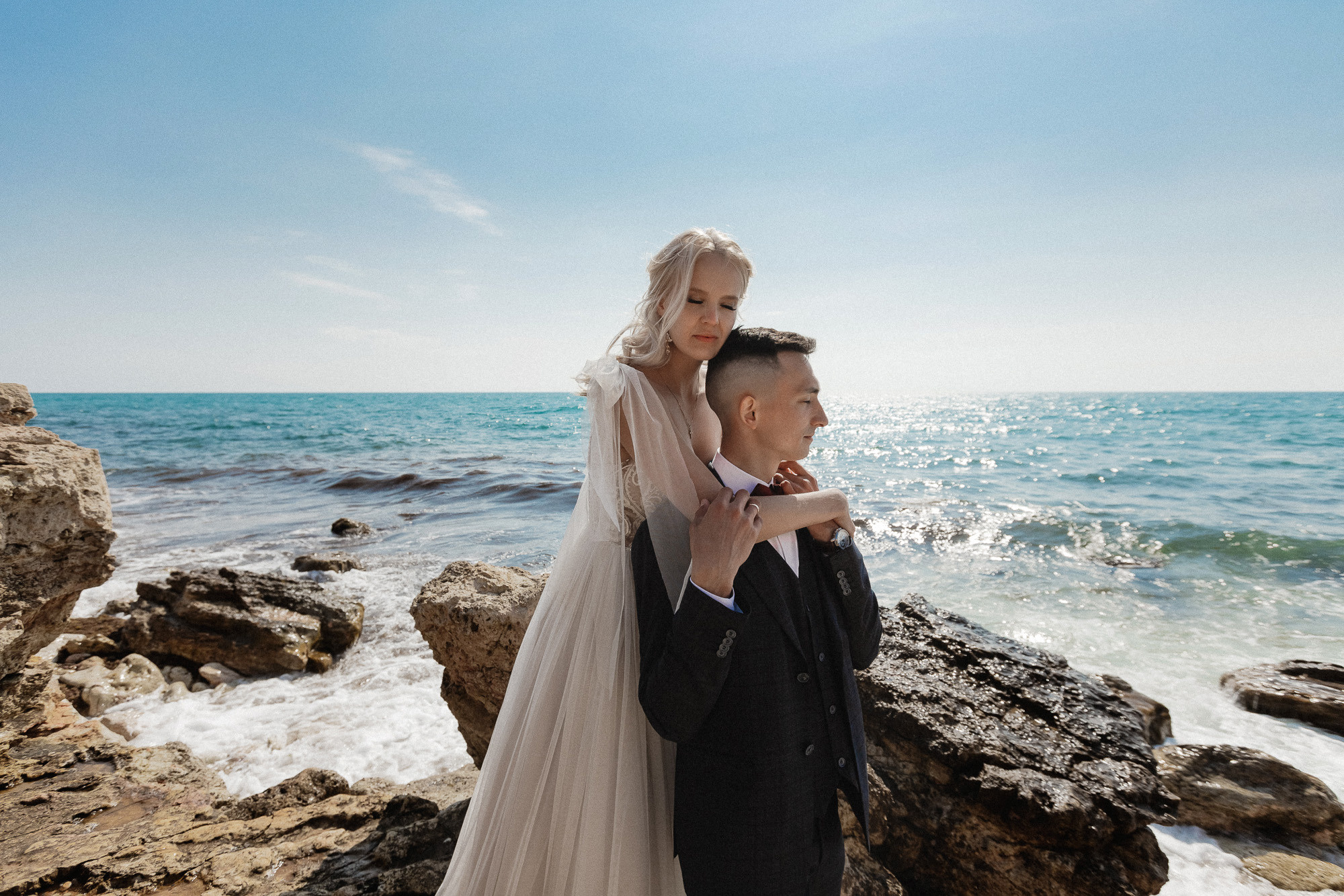 Сергей и Глафира - свадьба для двоих весной в Севастополе. Свадебный фотограф, фотосъемка в Крыму, Севастополе, Симферополе, Ялте