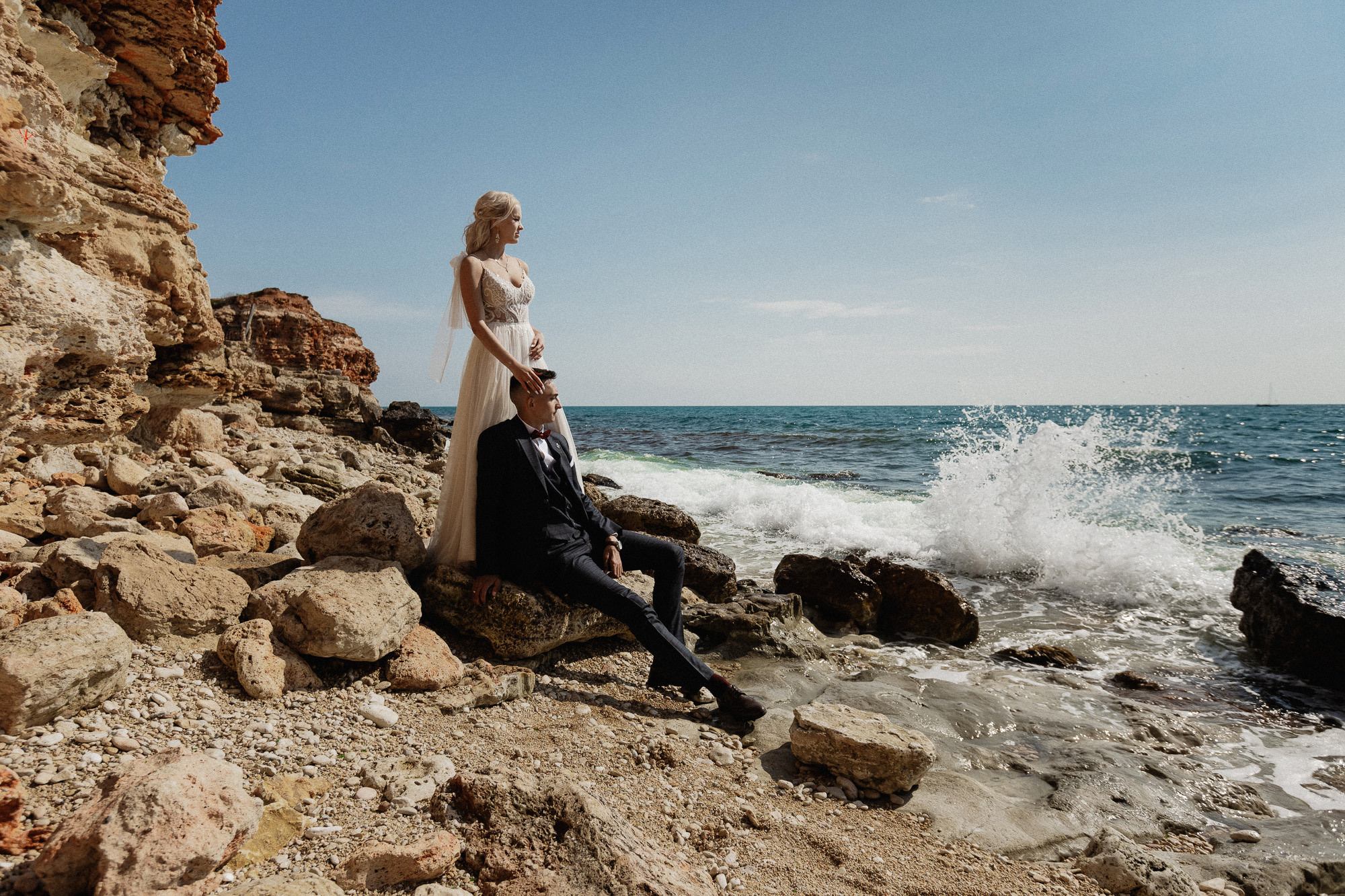 Сергей и Глафира - свадьба для двоих весной в Севастополе. Свадебный фотограф, фотосъемка в Крыму, Севастополе, Симферополе, Ялте