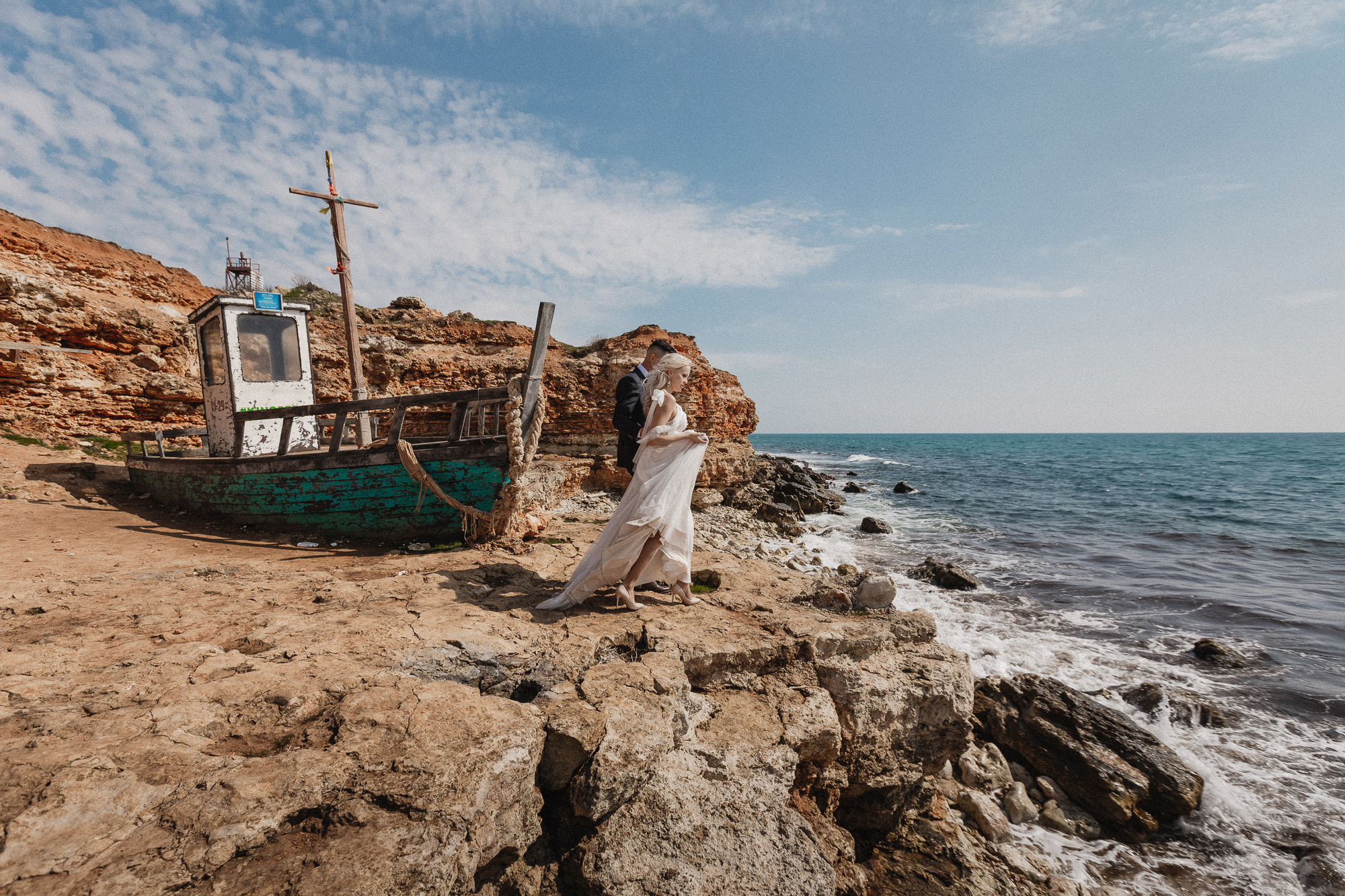 Сергей и Глафира - свадьба для двоих весной в Севастополе. Свадебный фотограф, фотосъемка в Крыму, Севастополе, Симферополе, Ялте