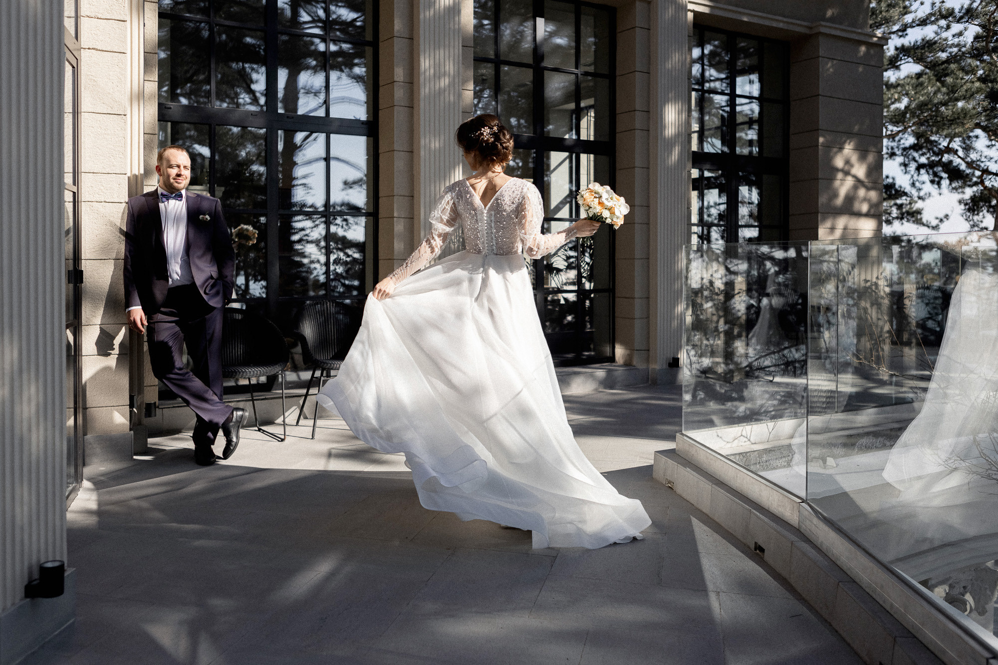 Алексей и Екатерина - свадьба для двоих в отеле Pallasa в Ялте. Свадебный фотограф, фотосъемка в Крыму, Севастополе, Симферополе, Ялте