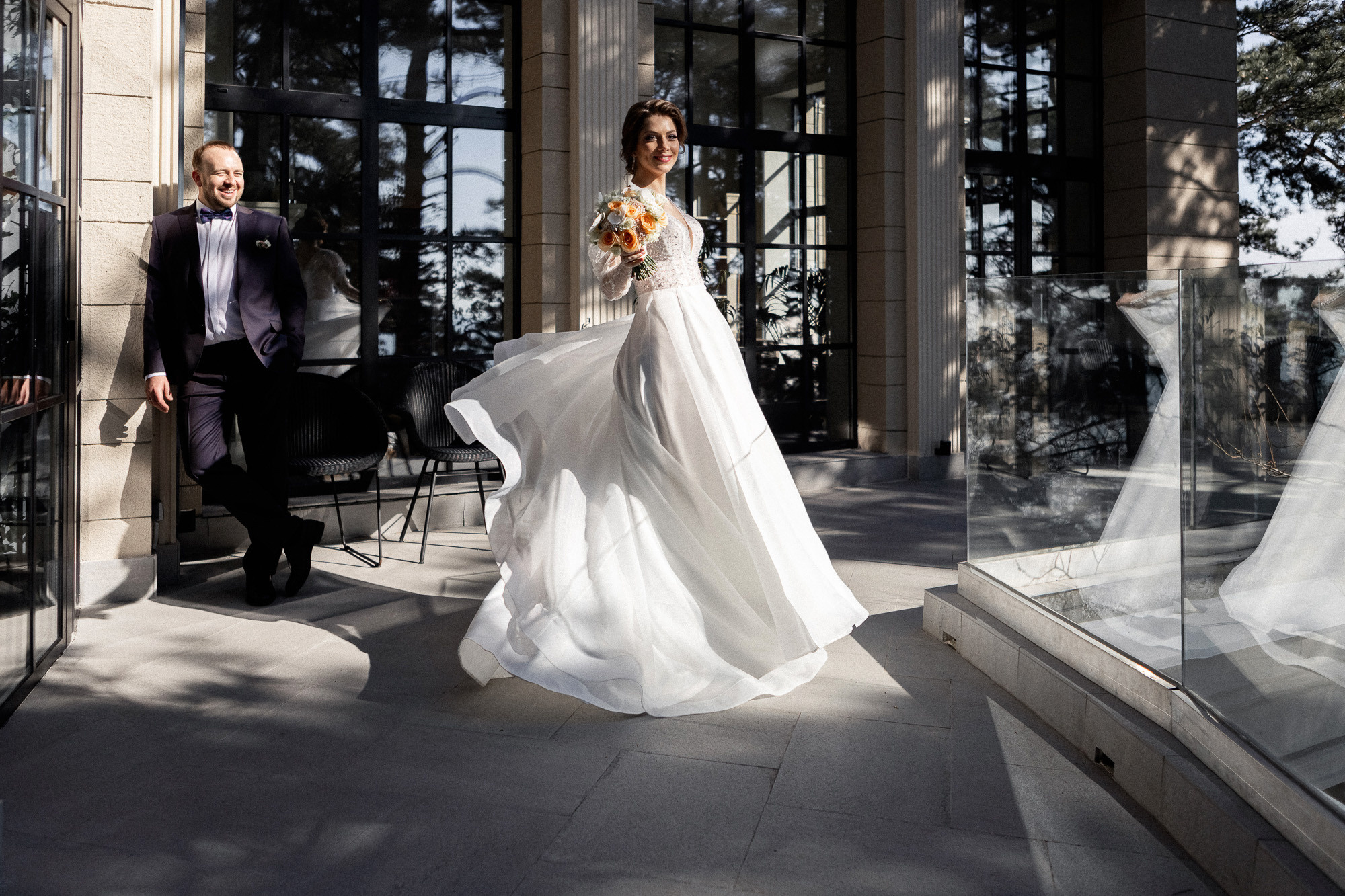 Алексей и Екатерина - свадьба для двоих в отеле Pallasa в Ялте. Свадебный фотограф, фотосъемка в Крыму, Севастополе, Симферополе, Ялте