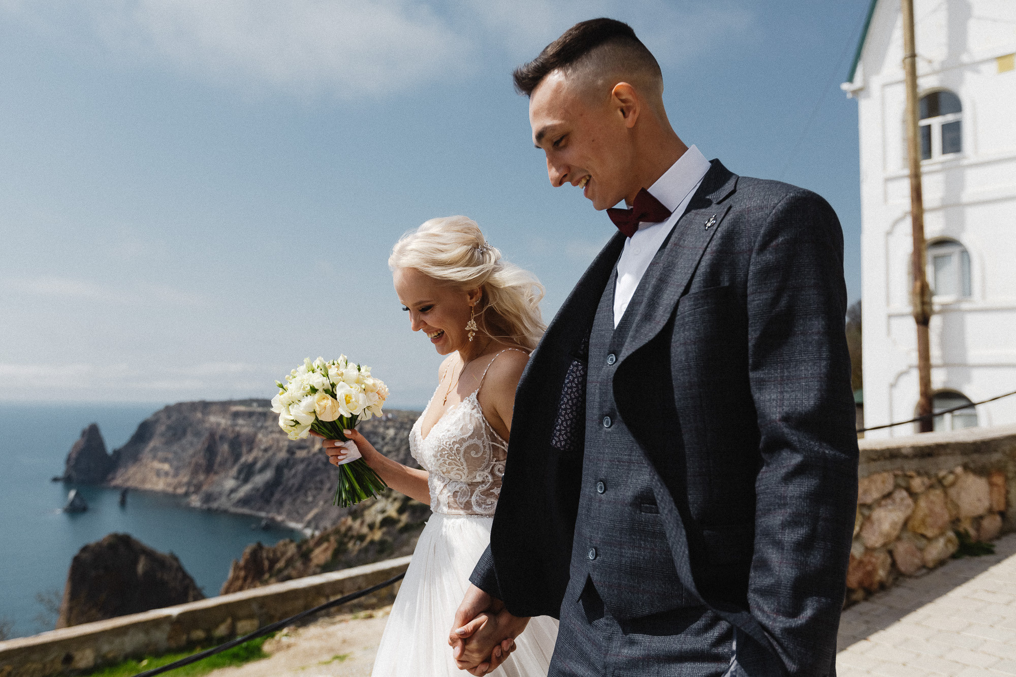 Сергей и Глафира - свадьба для двоих весной в Севастополе. Свадебный фотограф, фотосъемка в Крыму, Севастополе, Симферополе, Ялте