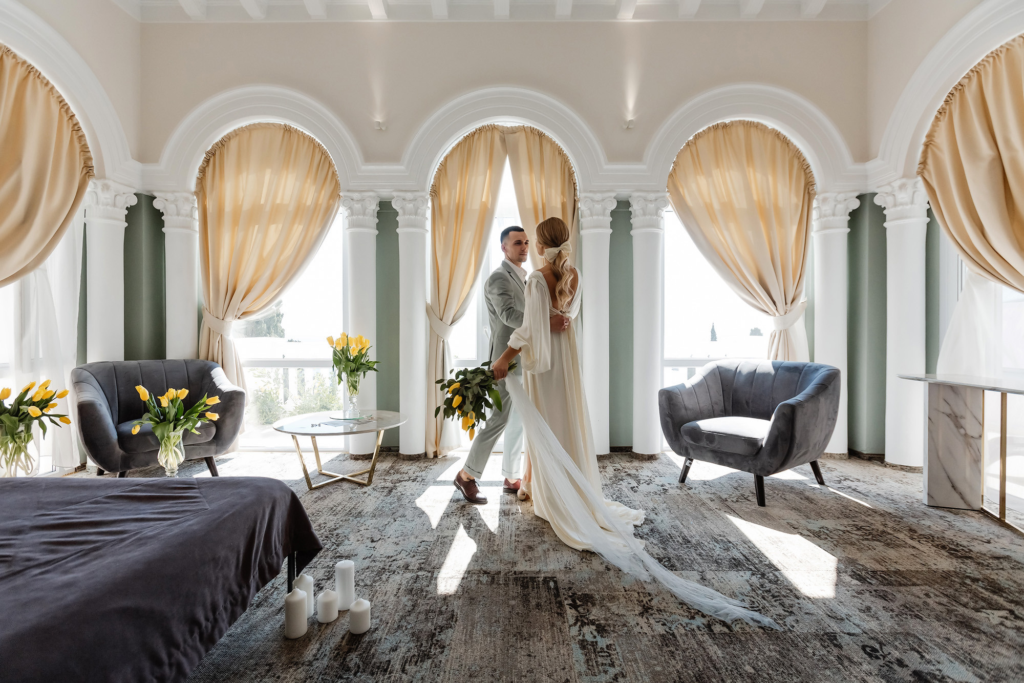 Артур и Алеся - весенняя свадьба в усадьбе 19 века в Крыму. Свадебный фотограф, фотосъемка в Крыму, Севастополе, Симферополе, Ялте