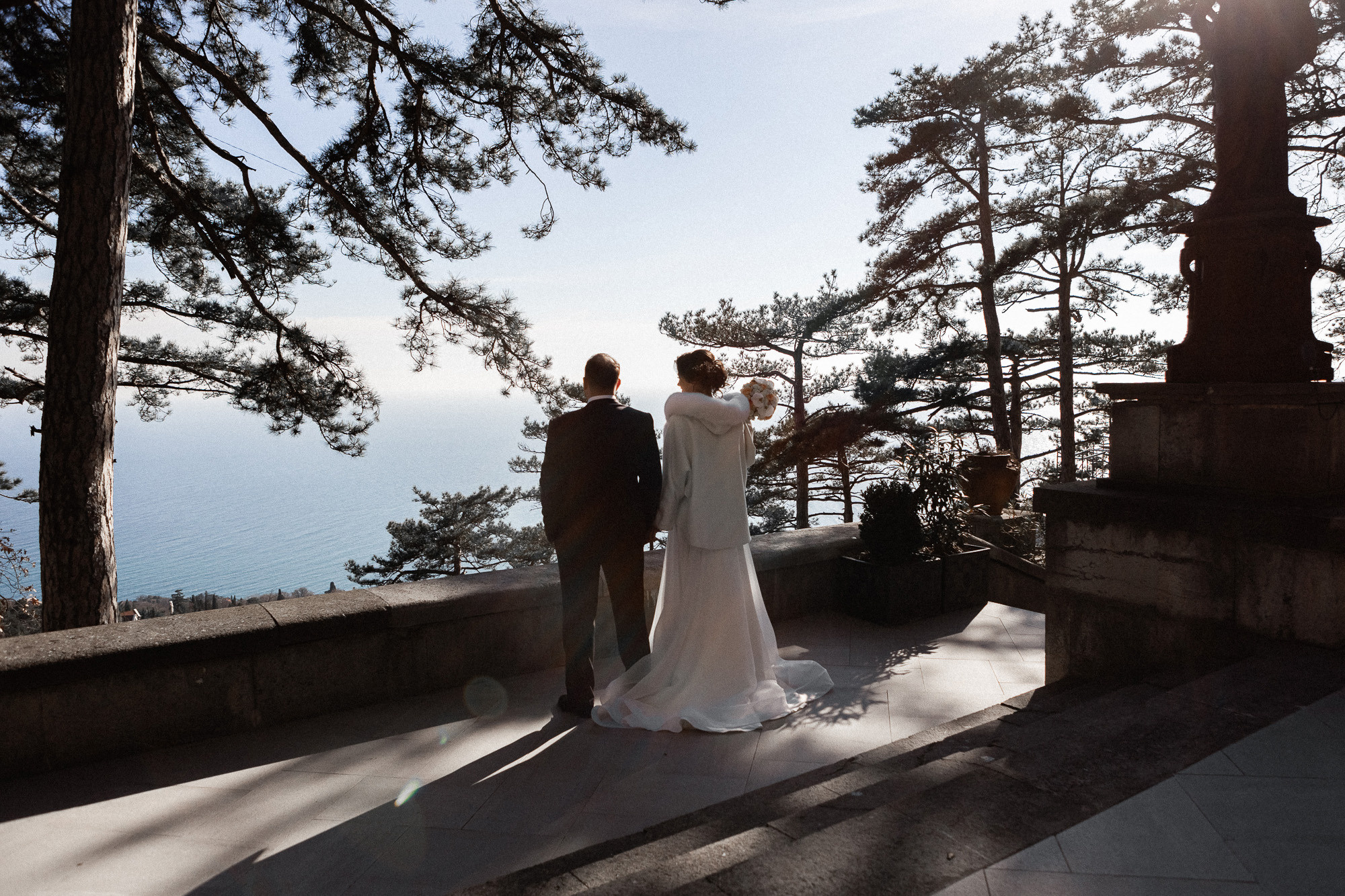 Алексей и Екатерина - свадьба для двоих в отеле Pallasa в Ялте. Свадебный фотограф, фотосъемка в Крыму, Севастополе, Симферополе, Ялте