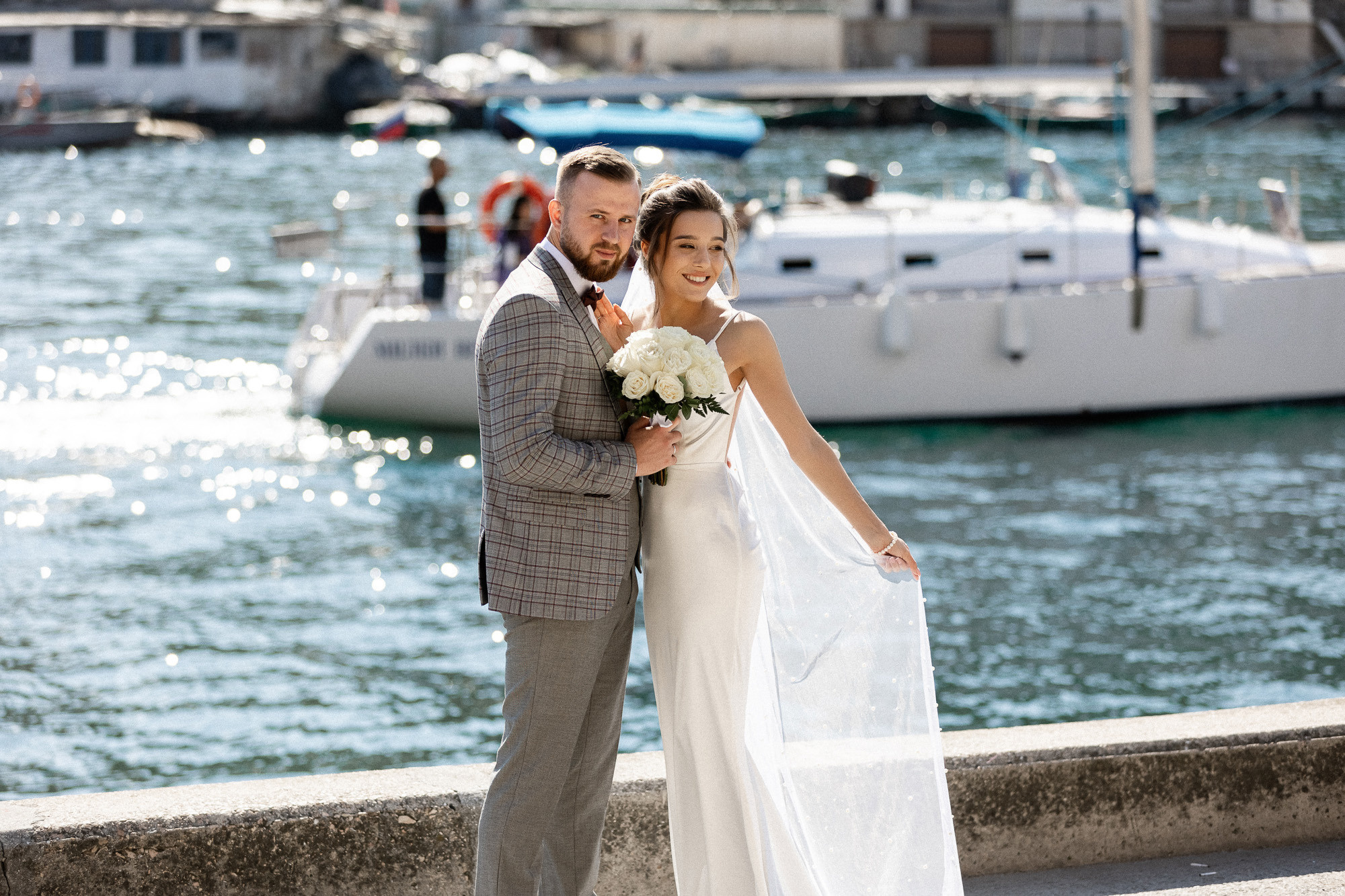Денис и Аделя - свадьба для двоих в Балаклаве. Свадебный фотограф, фотосъемка в Крыму, Севастополе, Симферополе, Ялте
