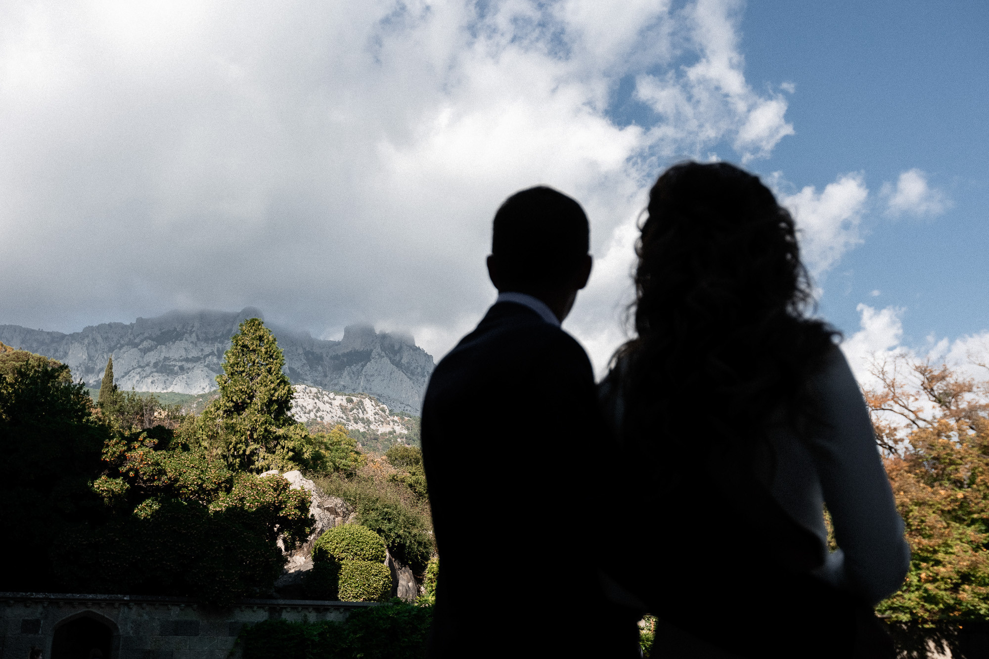 Андрей и Катя - свадебная фотосессия в Воронцовском дворце. Свадебный фотограф, фотосъемка в Крыму, Севастополе, Симферополе, Ялте