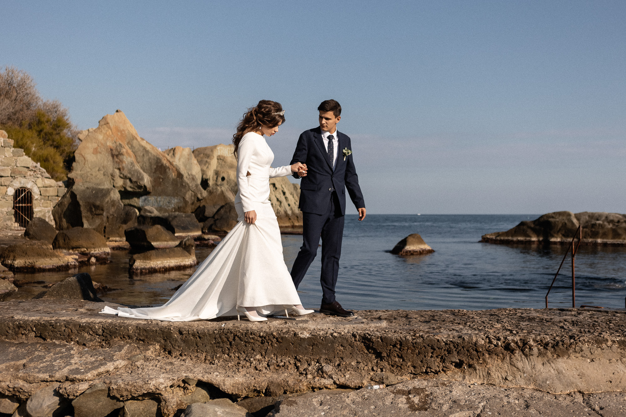 Андрей и Катя - свадебная фотосессия в Воронцовском дворце. Свадебный фотограф, фотосъемка в Крыму, Севастополе, Симферополе, Ялте