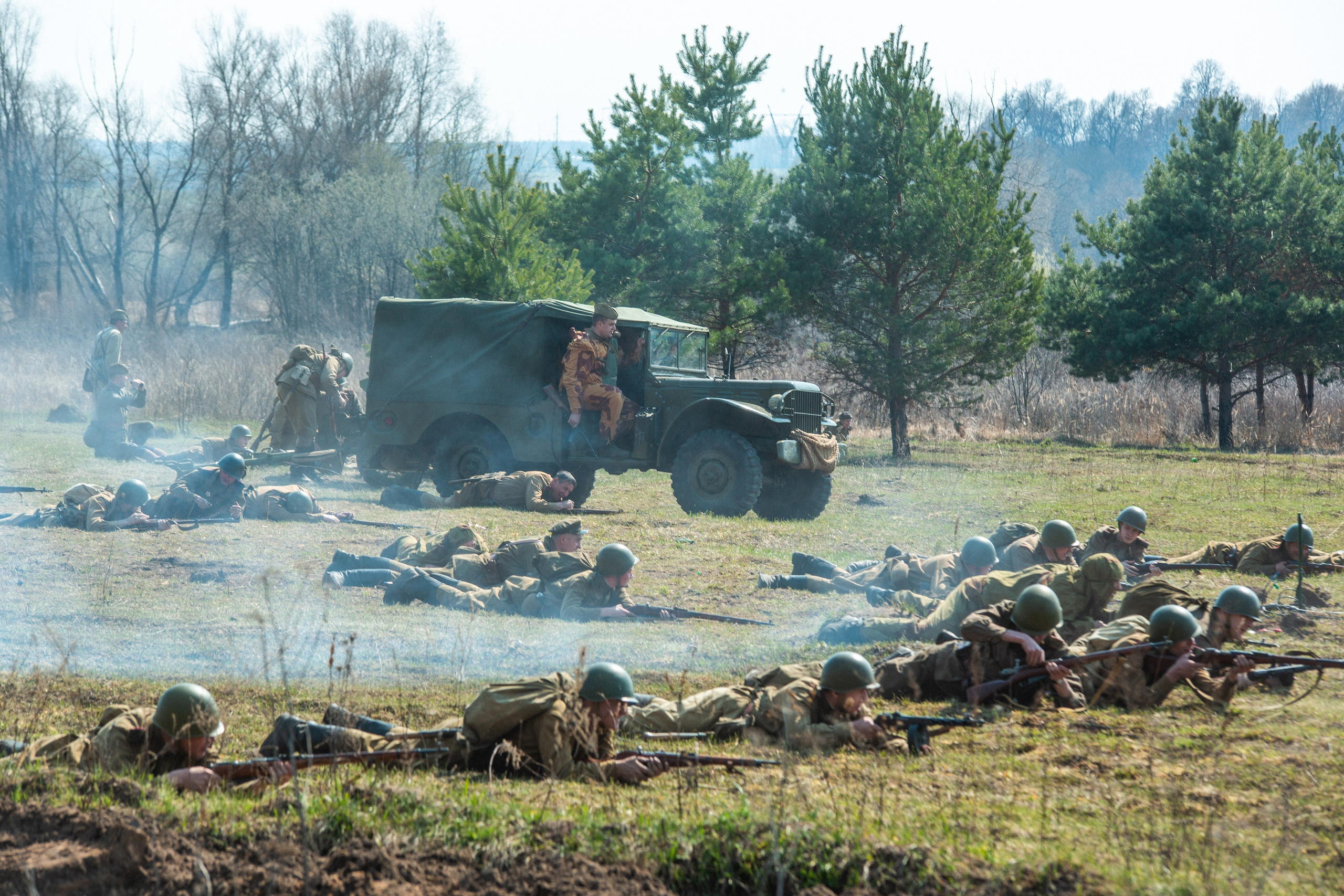 РЕКОНСТРУКЦИЯ БОЯ — ВОВ — БИТВА ЗА ГОРОД. Профессиональный фотограф в Мценске и Орловской области
