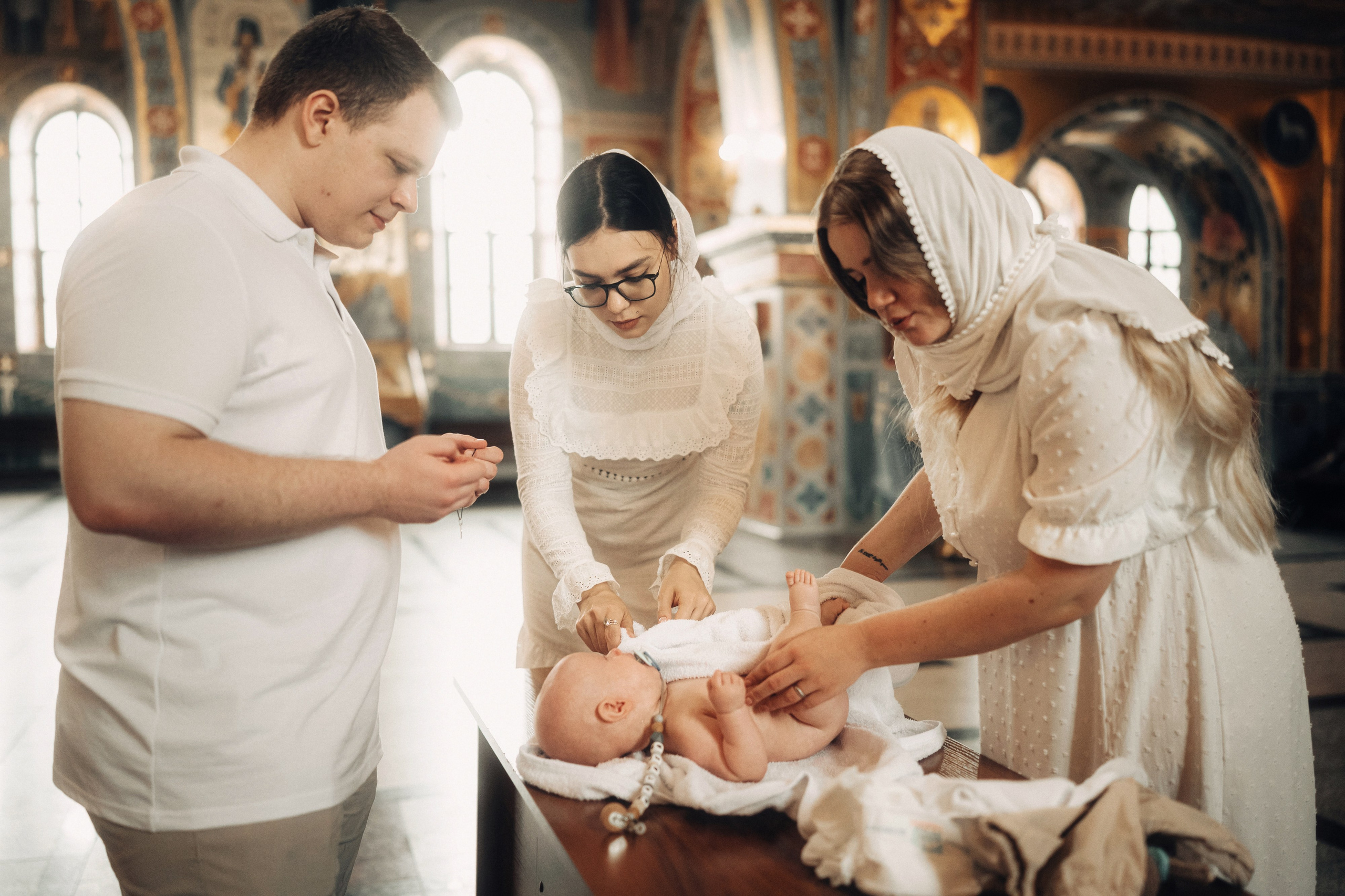 Фотосъемка крещения в храме Всецарица.