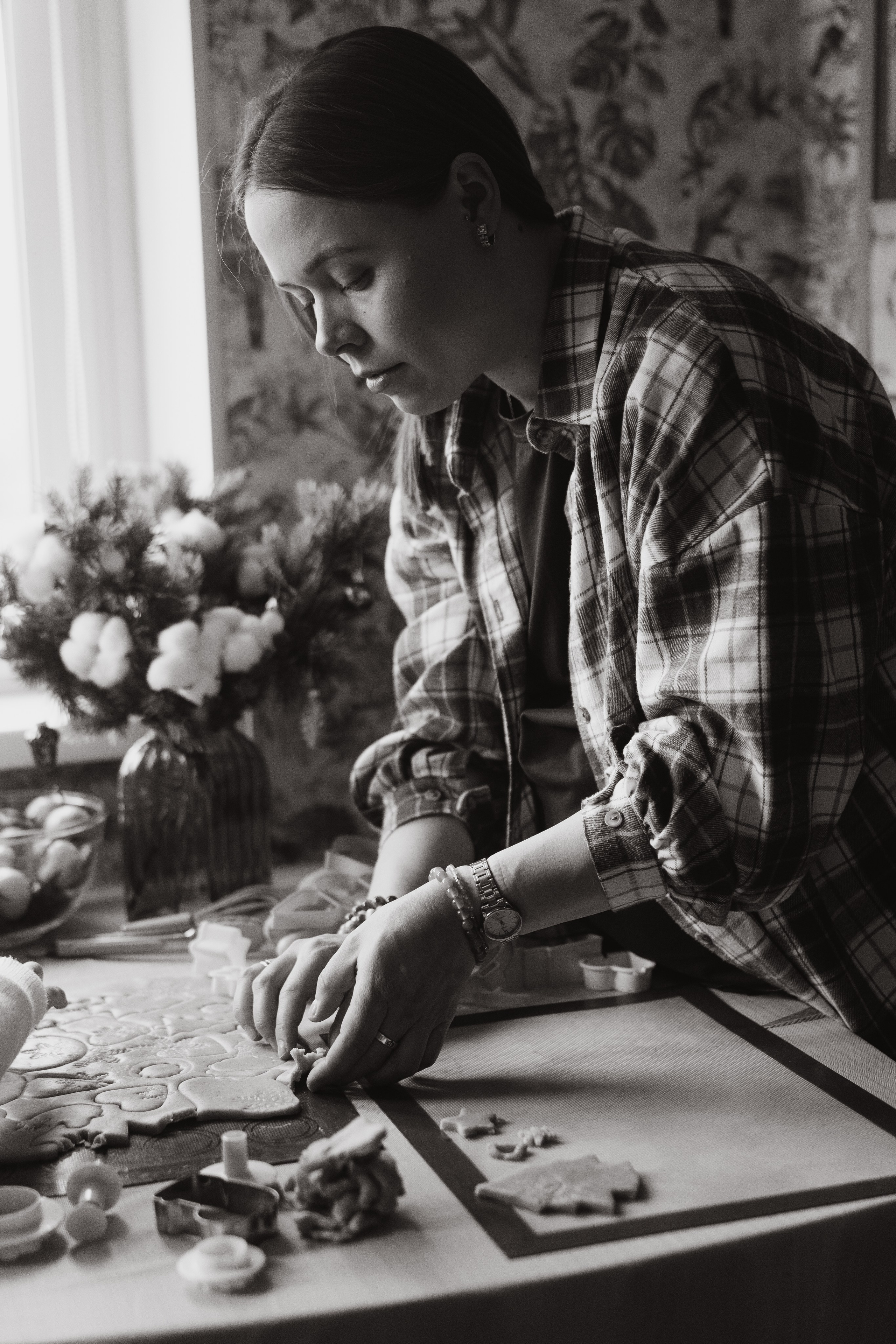 Домашняя Новогодняя фотосессия. Семейный, ньюборн фотограф, фотограф на роды в Москве, Виктория Тюльдюкова