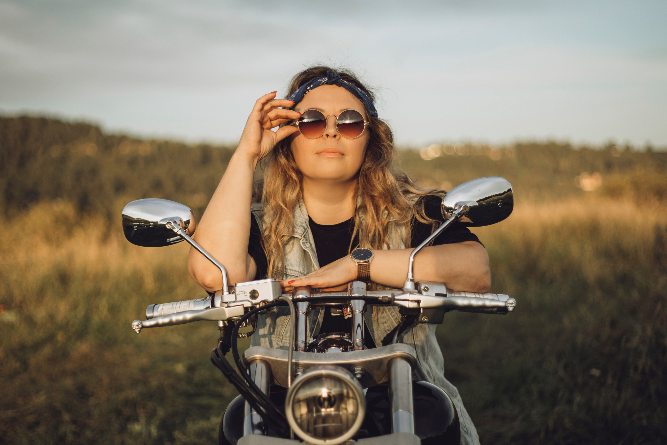 Таня. Байк. Фотограф Анна Шибанова Ангарск-Иркутск