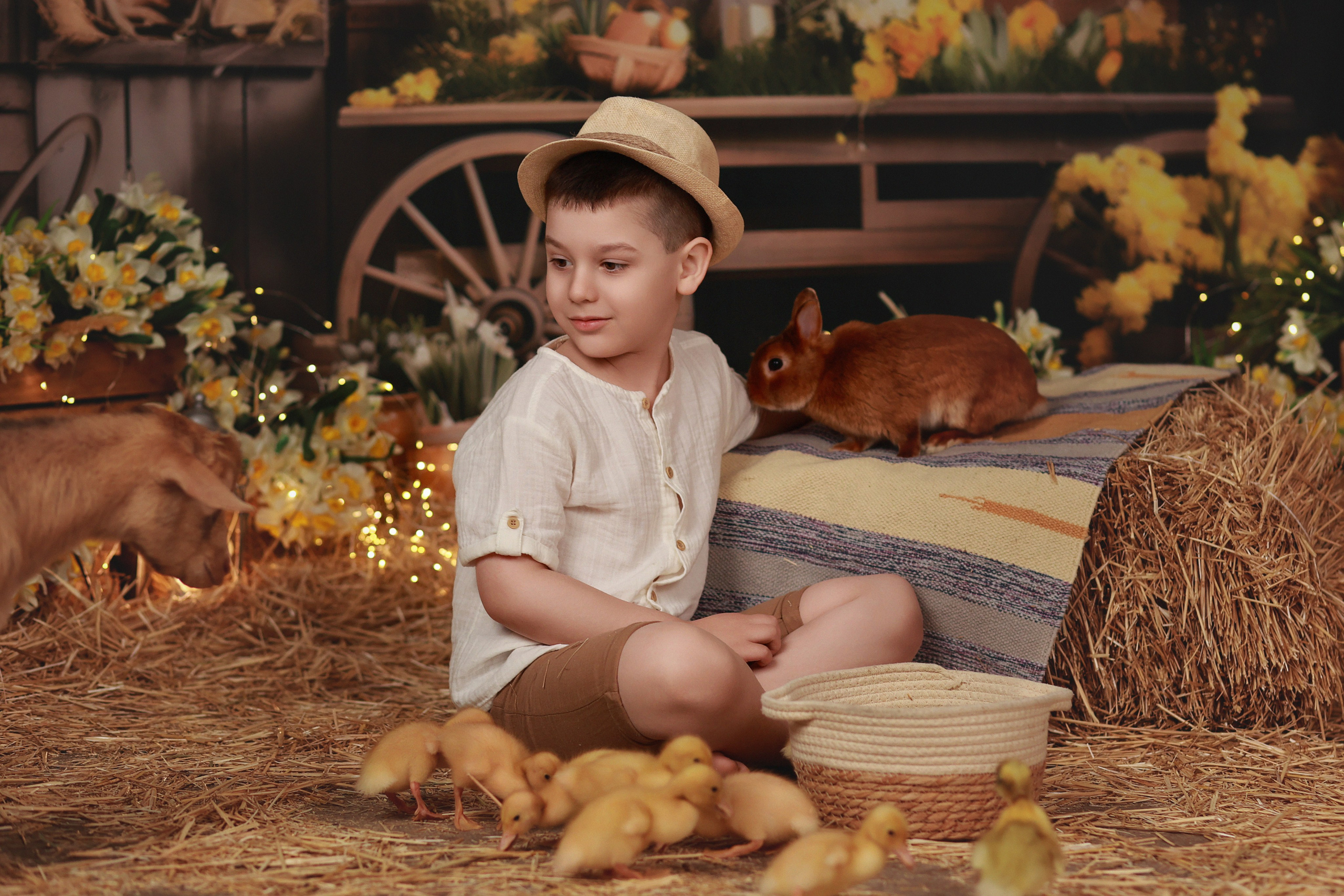 «Светлая Пасха» с утятами. Детский семейный фотограф Краснодар