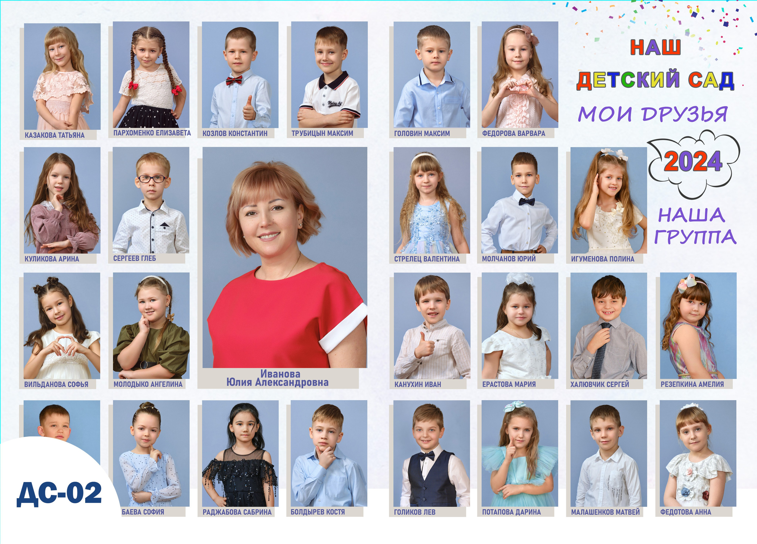 Образцы разворотов для детских альбомов