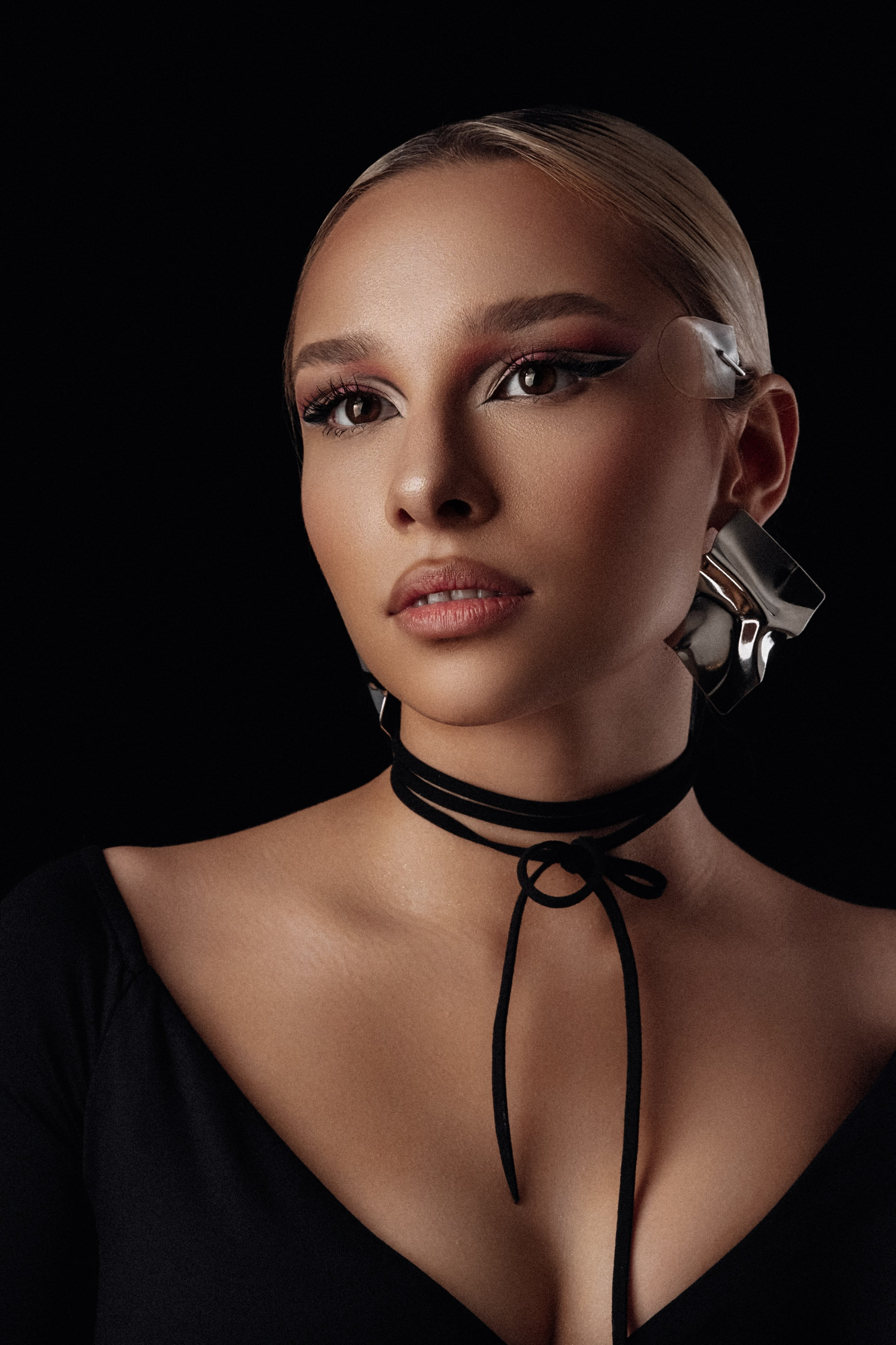 фотосессия в черном корсете