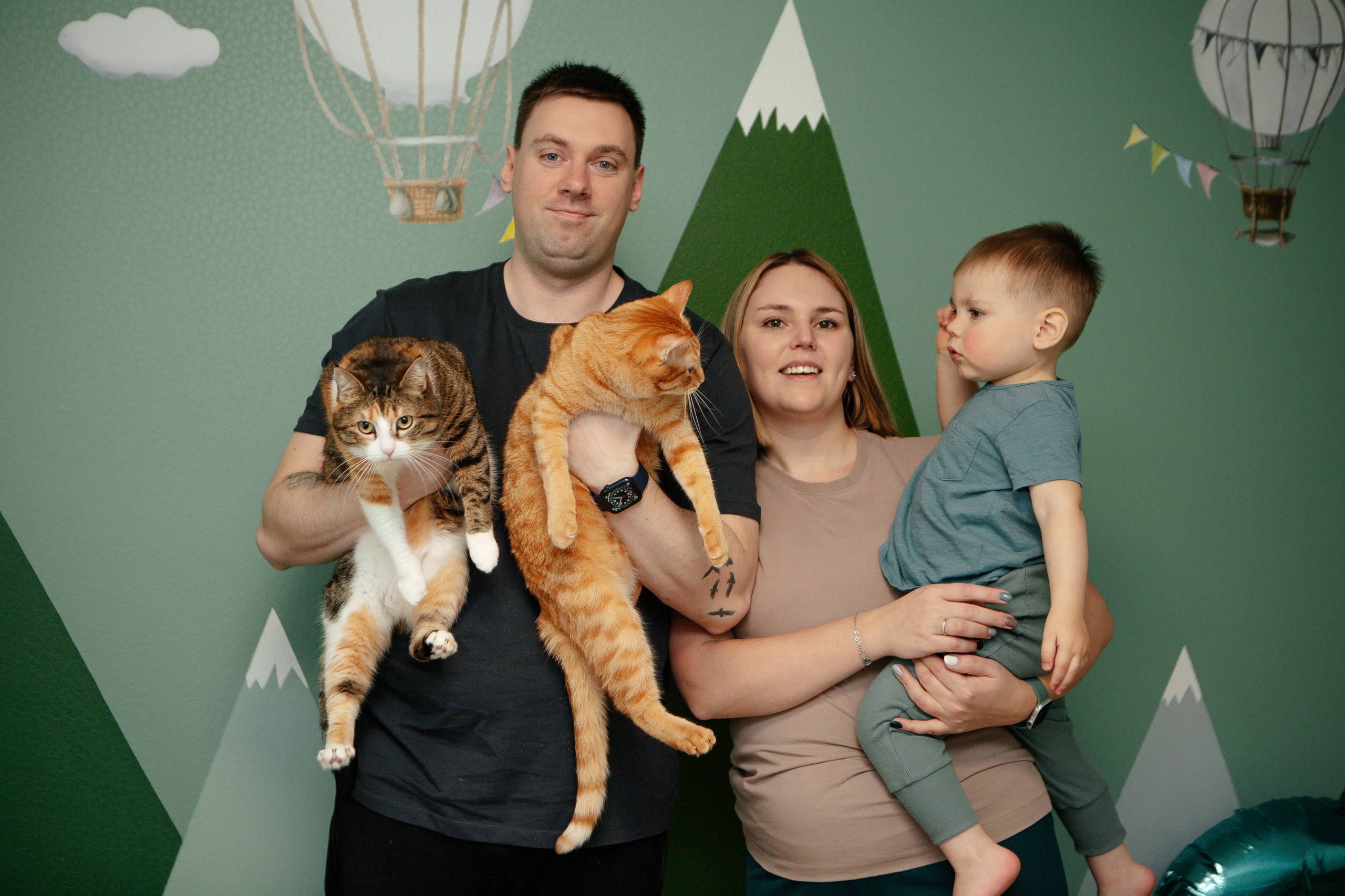 Роман и его семья. Семейный и детский фотограф в Москве Александра Мак