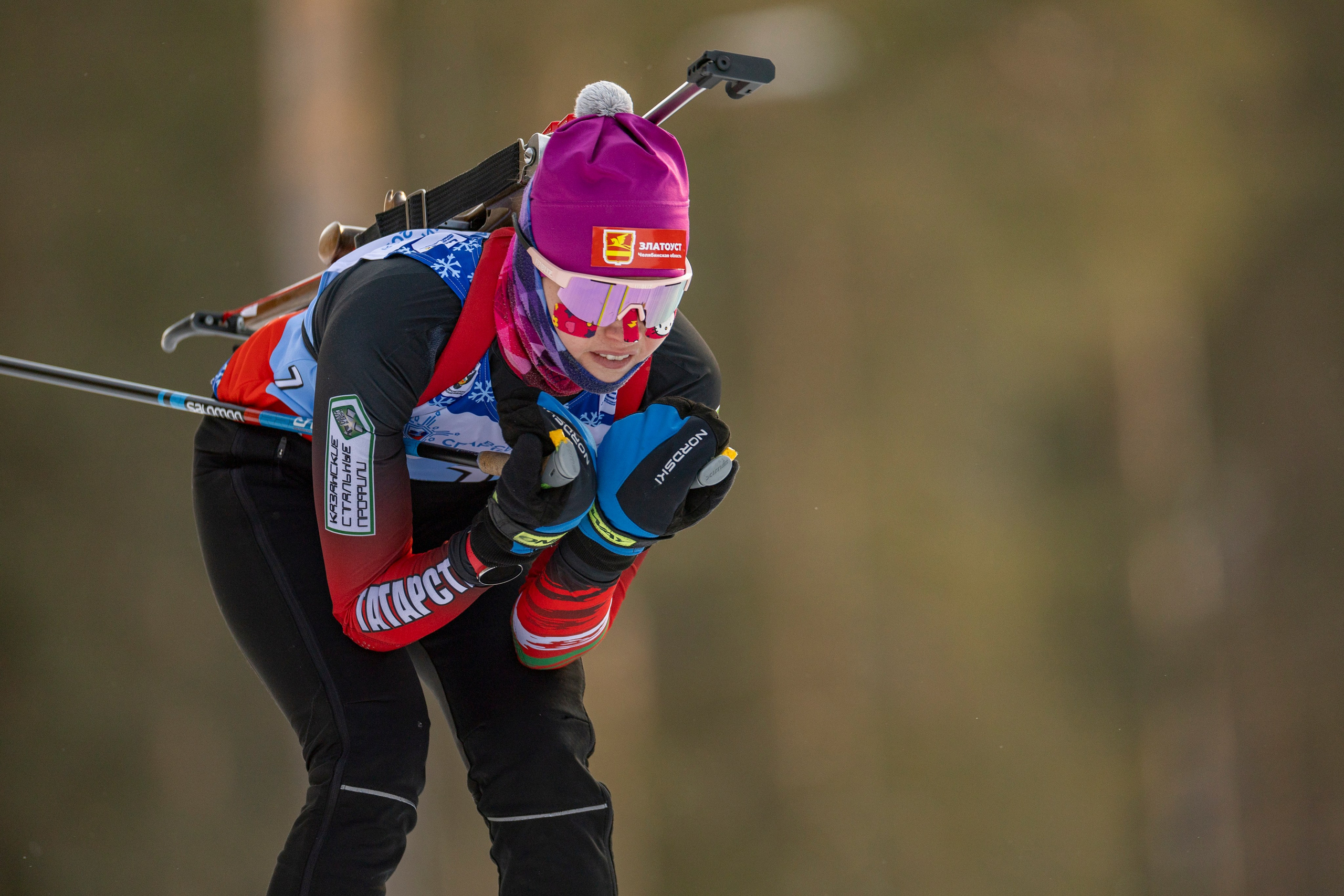 Всероссийская спартакиада по биатлону. Спринт. Женщины. Спортивный репортажный фотограф Казань Нафис Сиразетдинов