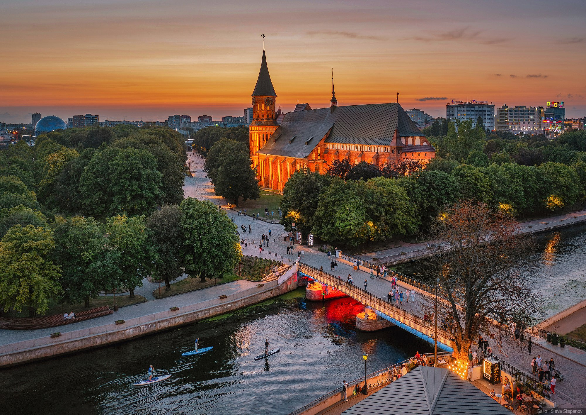 Калининград собор канта на закате