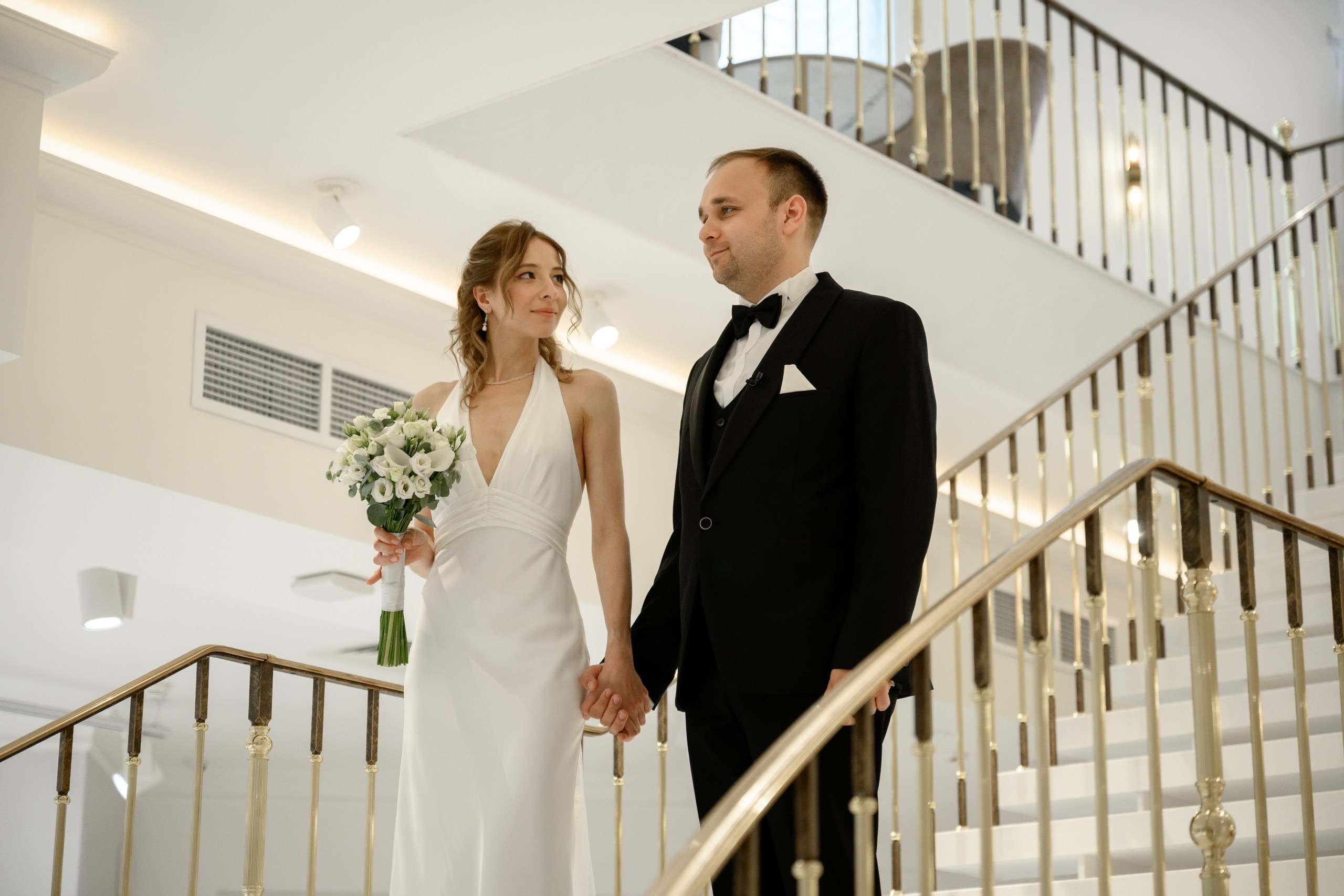 Камерная свадьба Владимира и Кристины в отеле Movenpick Таганская. Регистрация брака в The Great Hall Yakimanka. Semerlina.ru