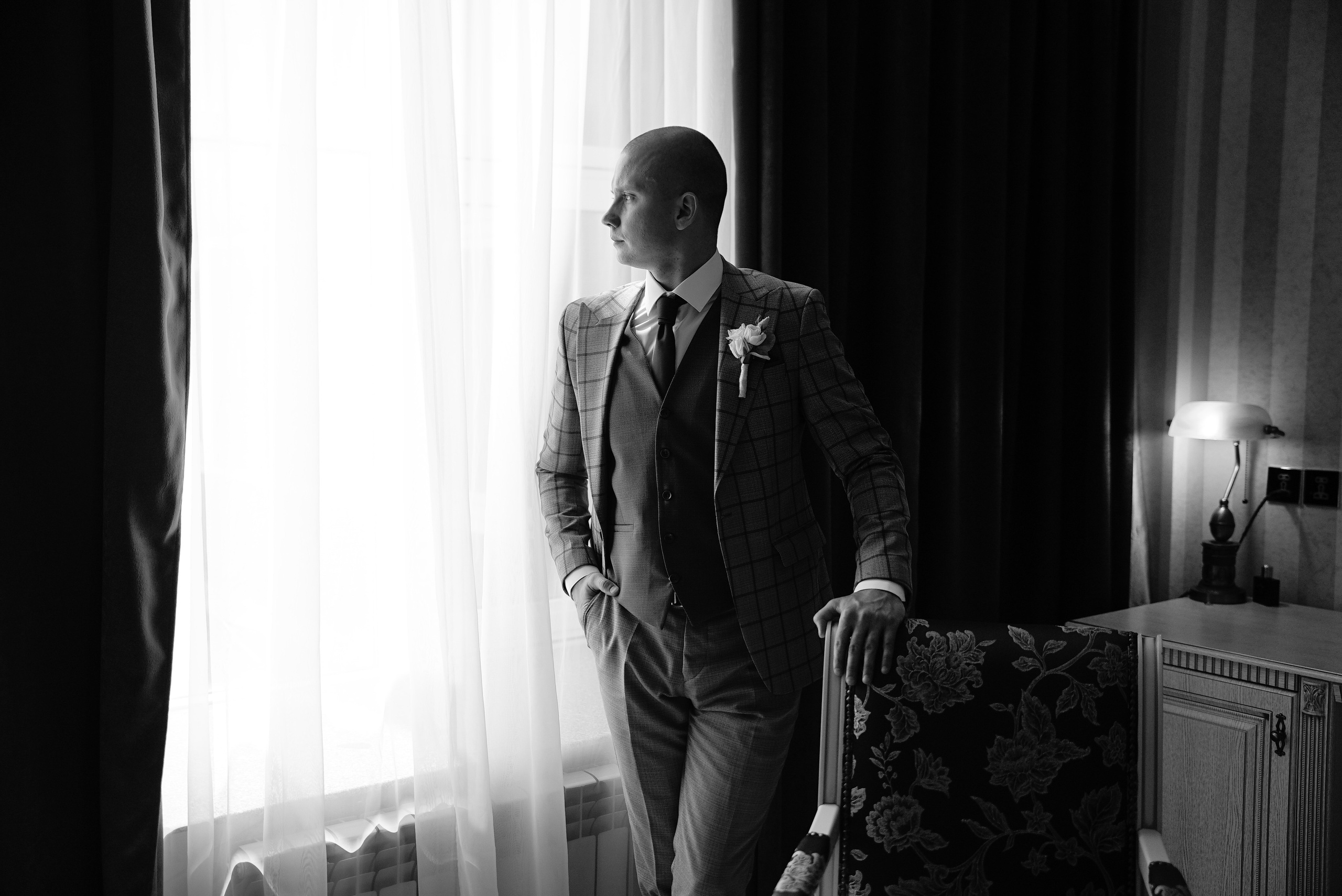 Сергей и Юлиана чб. Свадебный фотограф в Самаре Анна Ковалева