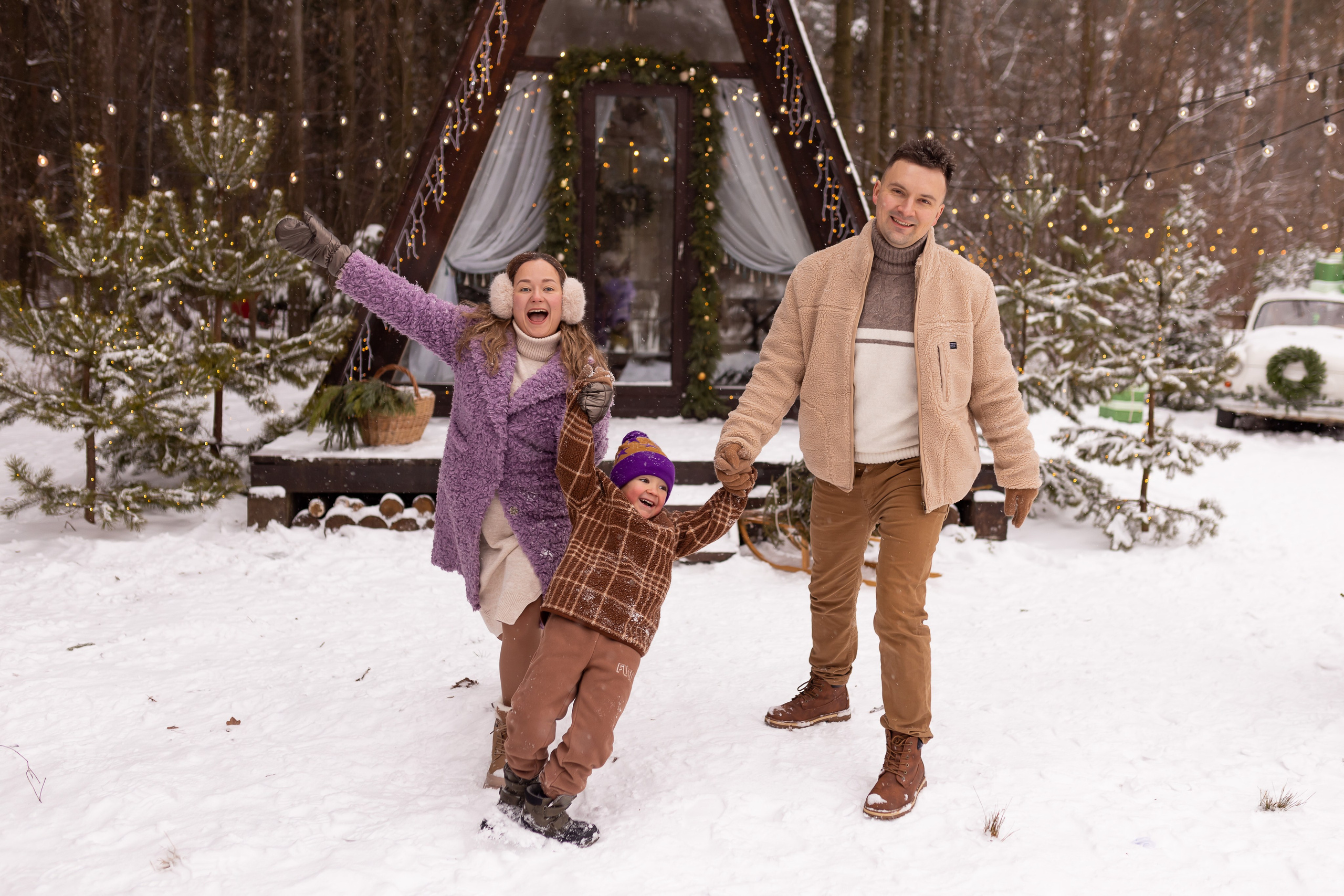 Первый снег в Декабре 2024. Семейный и детский фотограф в городе Подолск МО Крылова Ирина