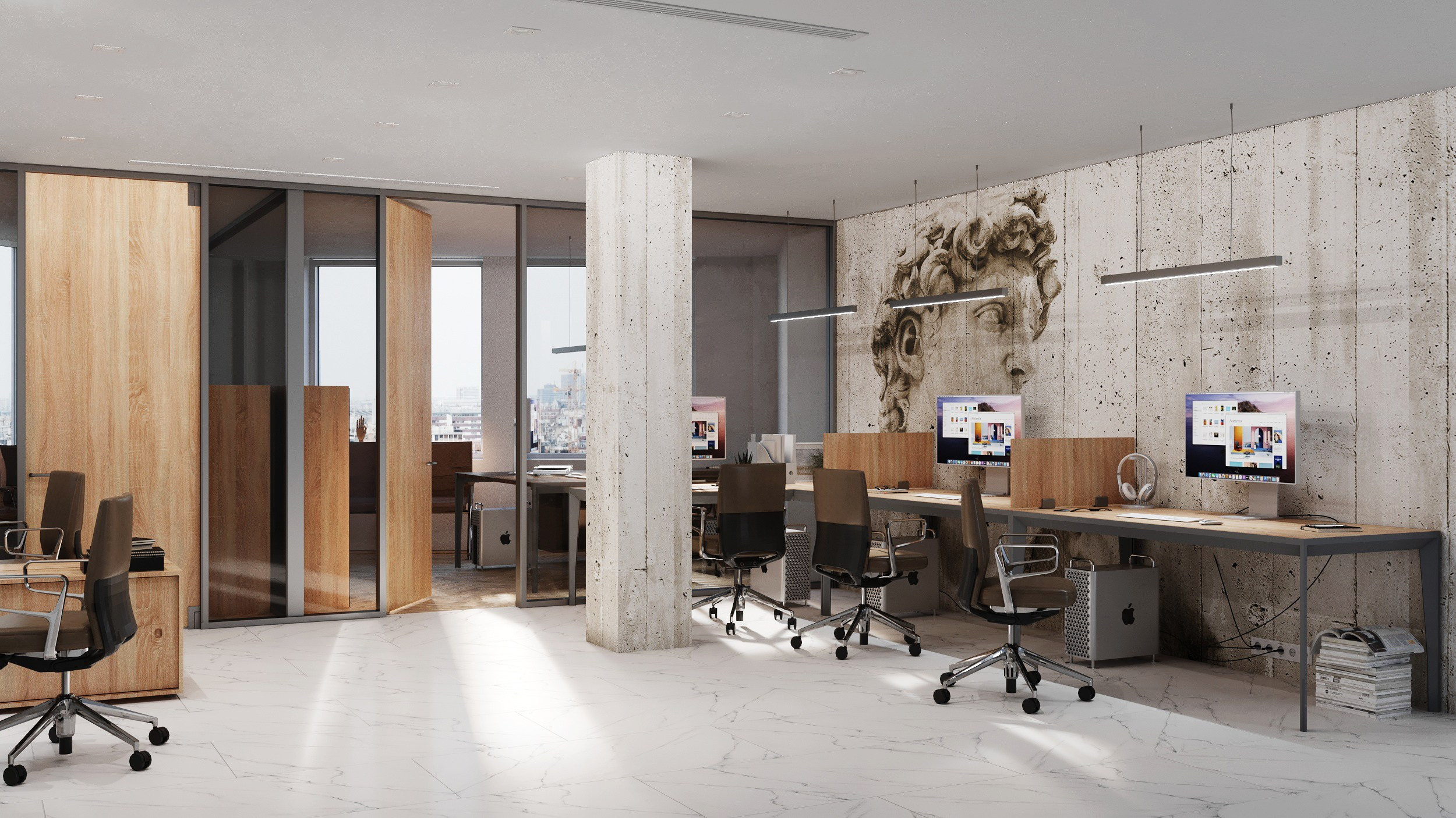 Офис Lincoln International. Клиент Геннадий Рудаев. Евгений Пырков — 3d визуализатор интерьеров и экстерьеров России