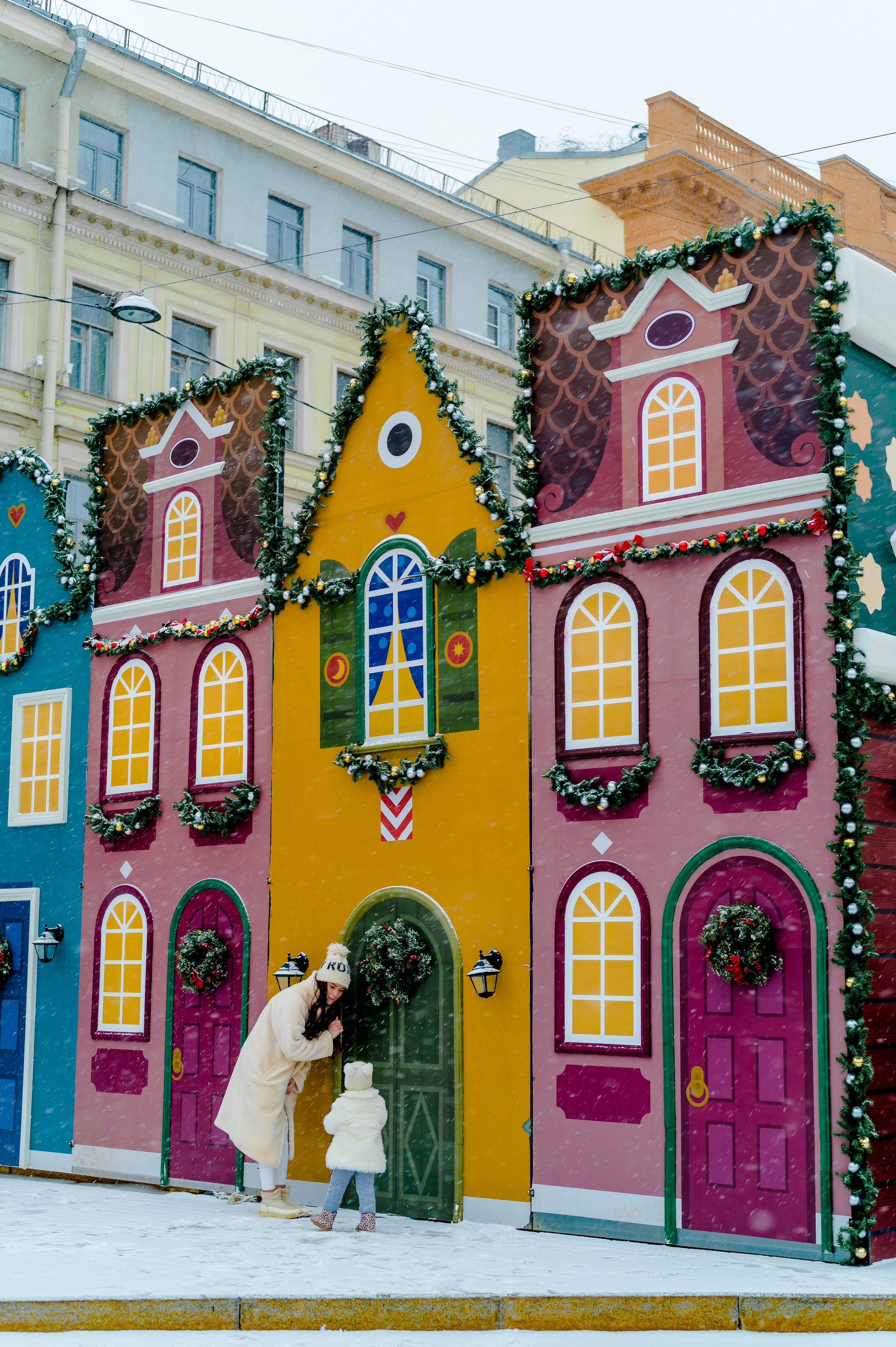 Новогодняя фотосессия на Манежной площади. Свадебный и семейный фотограф Евгения Кононова