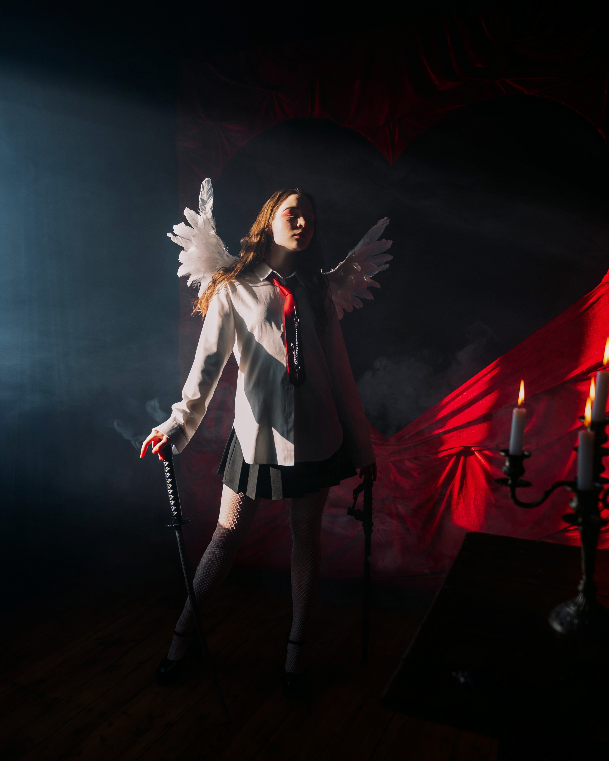 Фотосессия ангел с крыльями в фотостудии LEPOTA в г. Кемерово