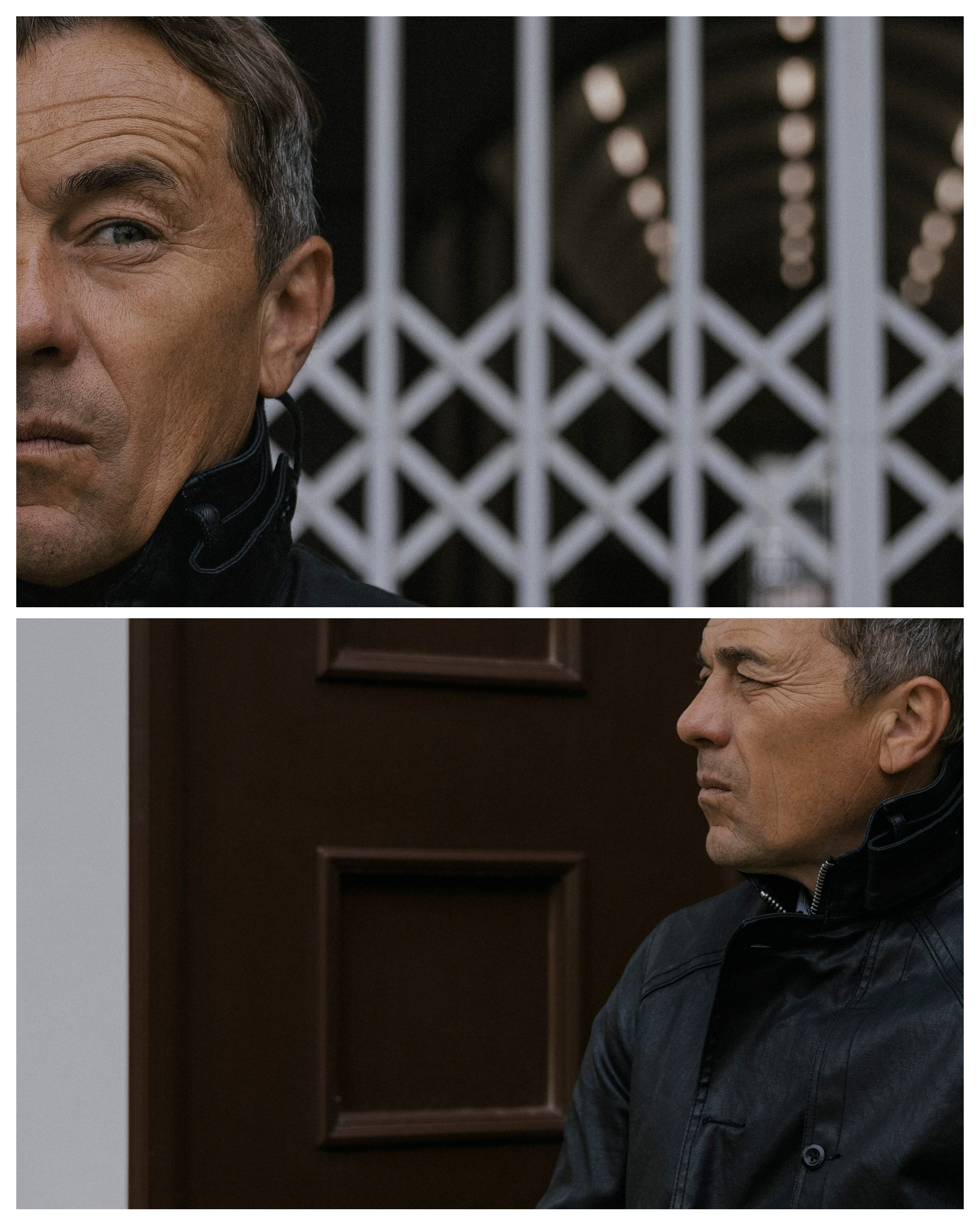 мужской портрет на фоне ворот